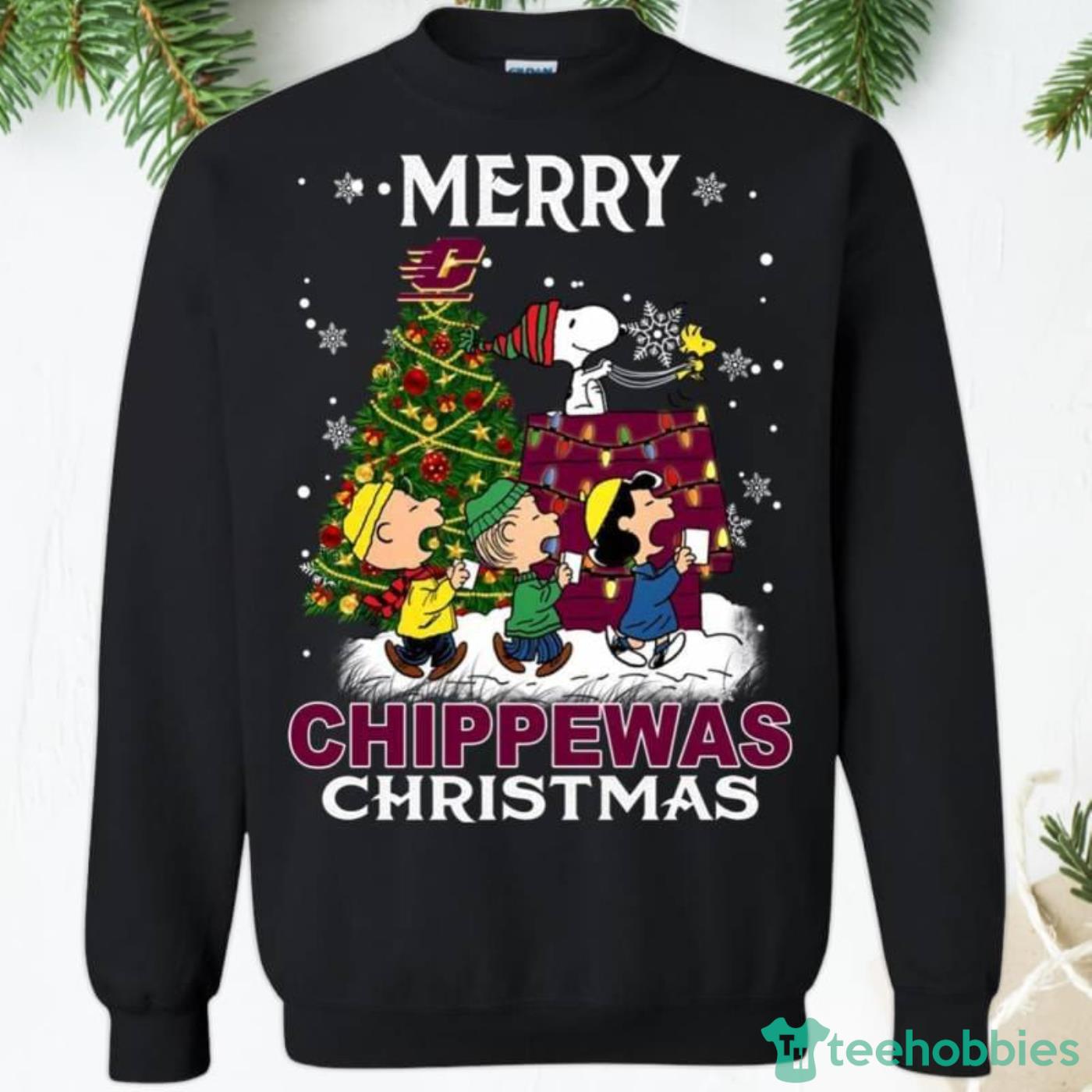 Chicago Cubs Snoopy & Woodstock Christmas Shirt Sweatshirt funny