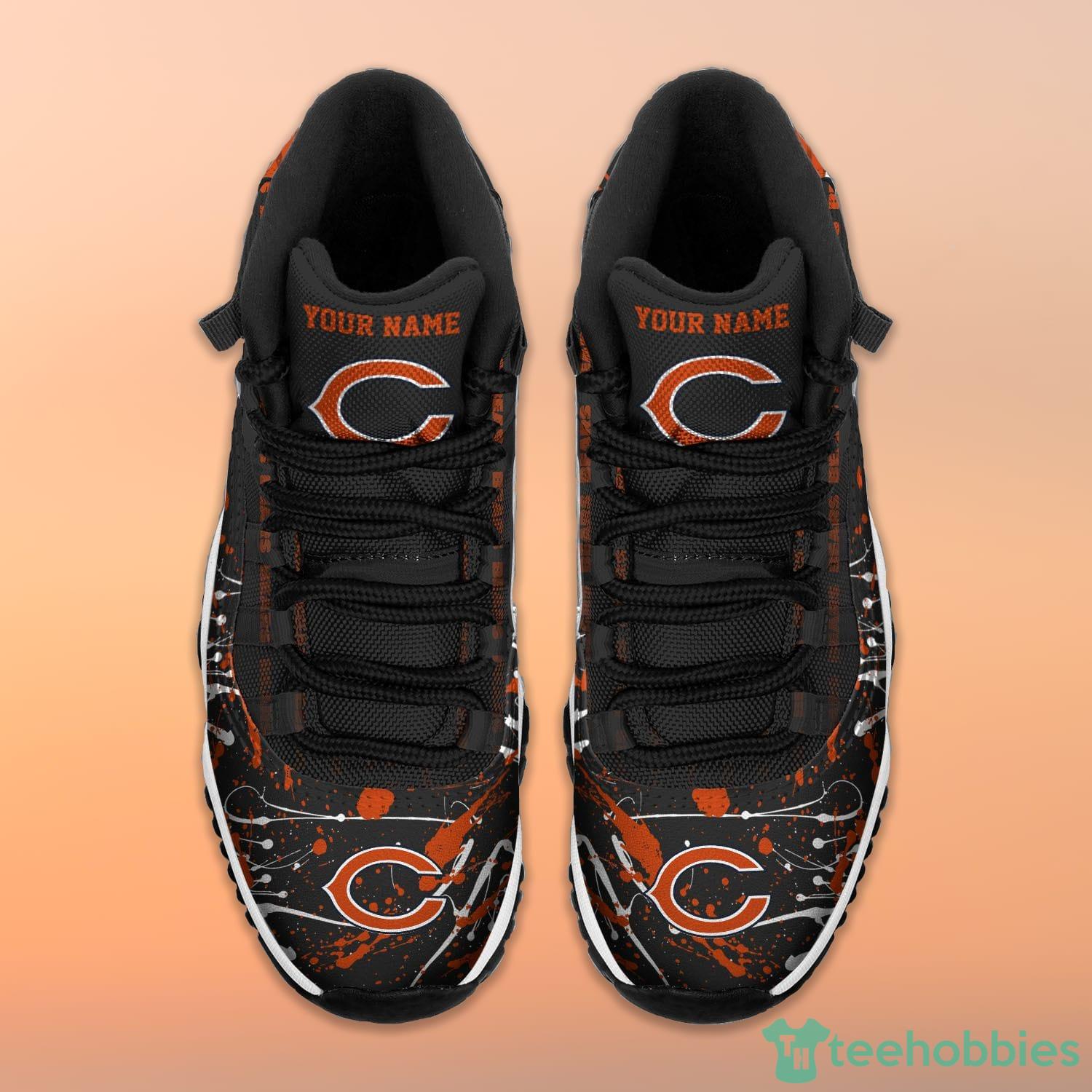 Chicago Bears 3D NFL 8 Custom Name Air Jordan 11 Sneakers For Men