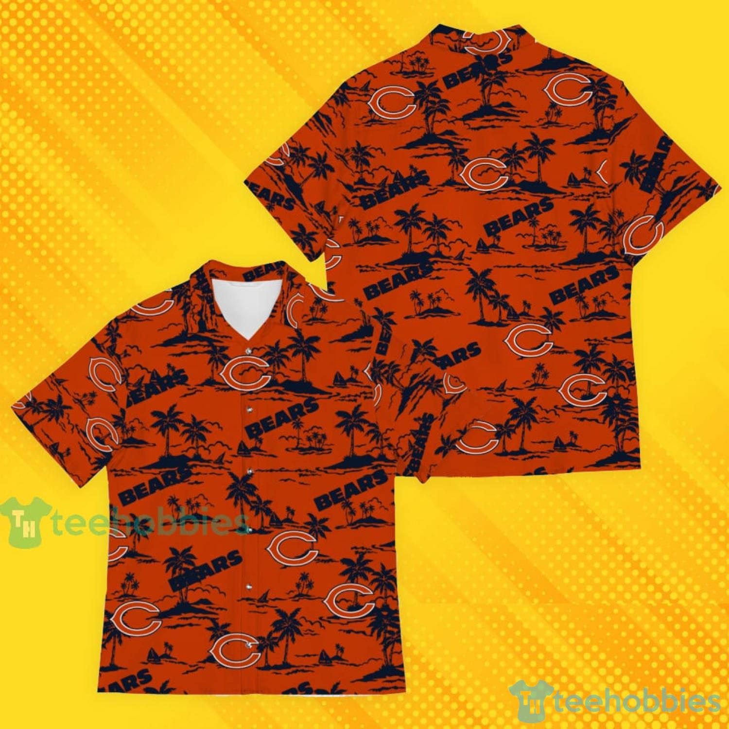 Chicago Bears Island Pattern Tree Hawaiian Shirt For Fans Product Photo 1 Chicago Bears Island Pattern Tree Hawaiian Shirt For Fans Product Photo 1