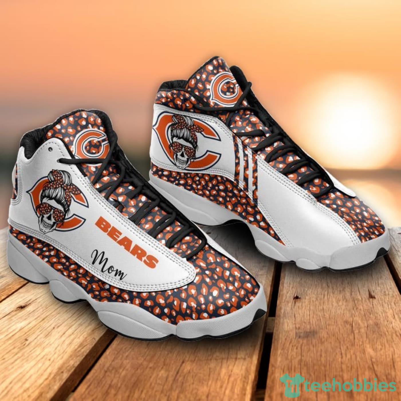 Chicago Bears Mom Leopard Pattern Air Jordan 13 Shoes For Fans