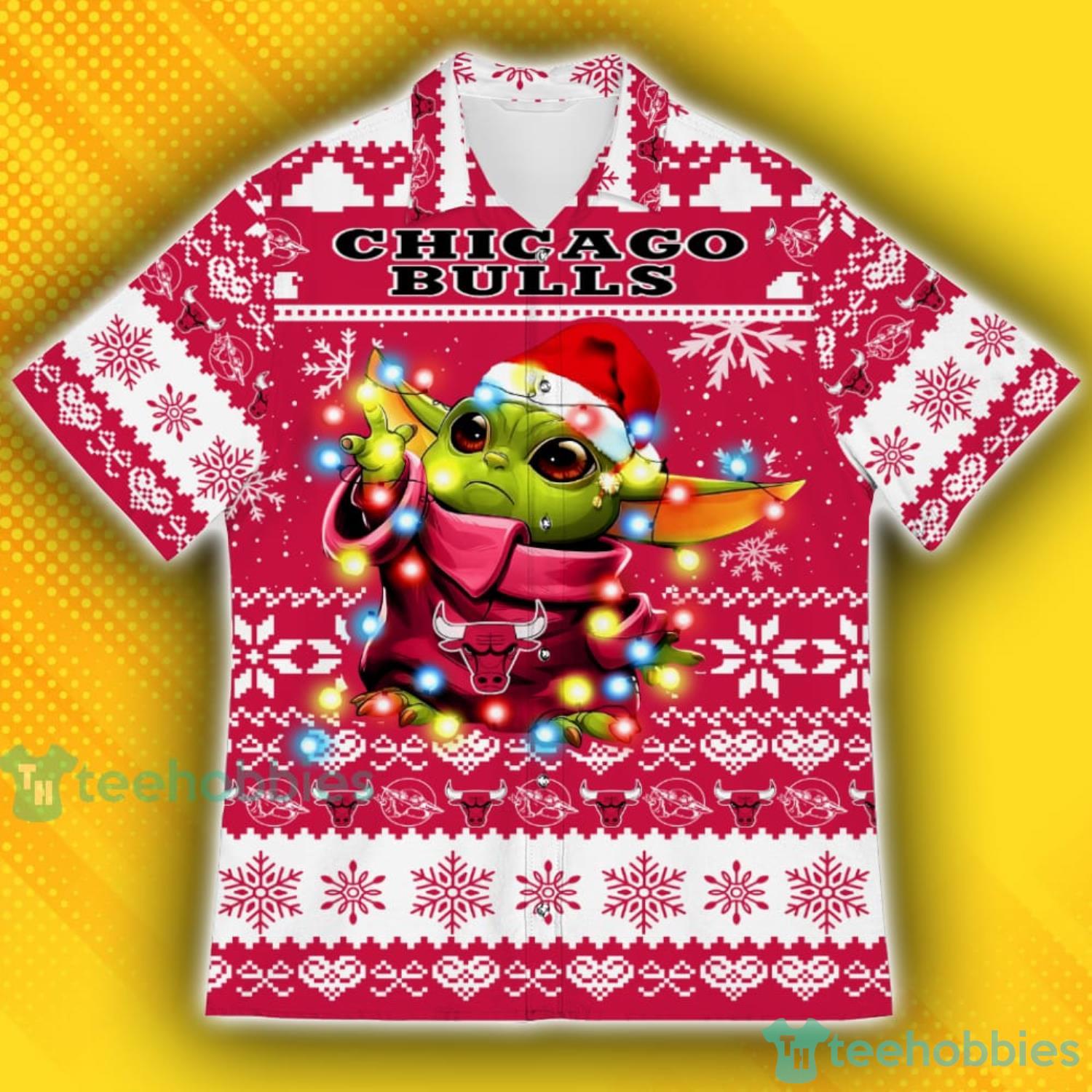 Chicago Bulls Baby Yoda Star Wars American Ugly Christmas Sweater Pattern  Hawaiian Shirt