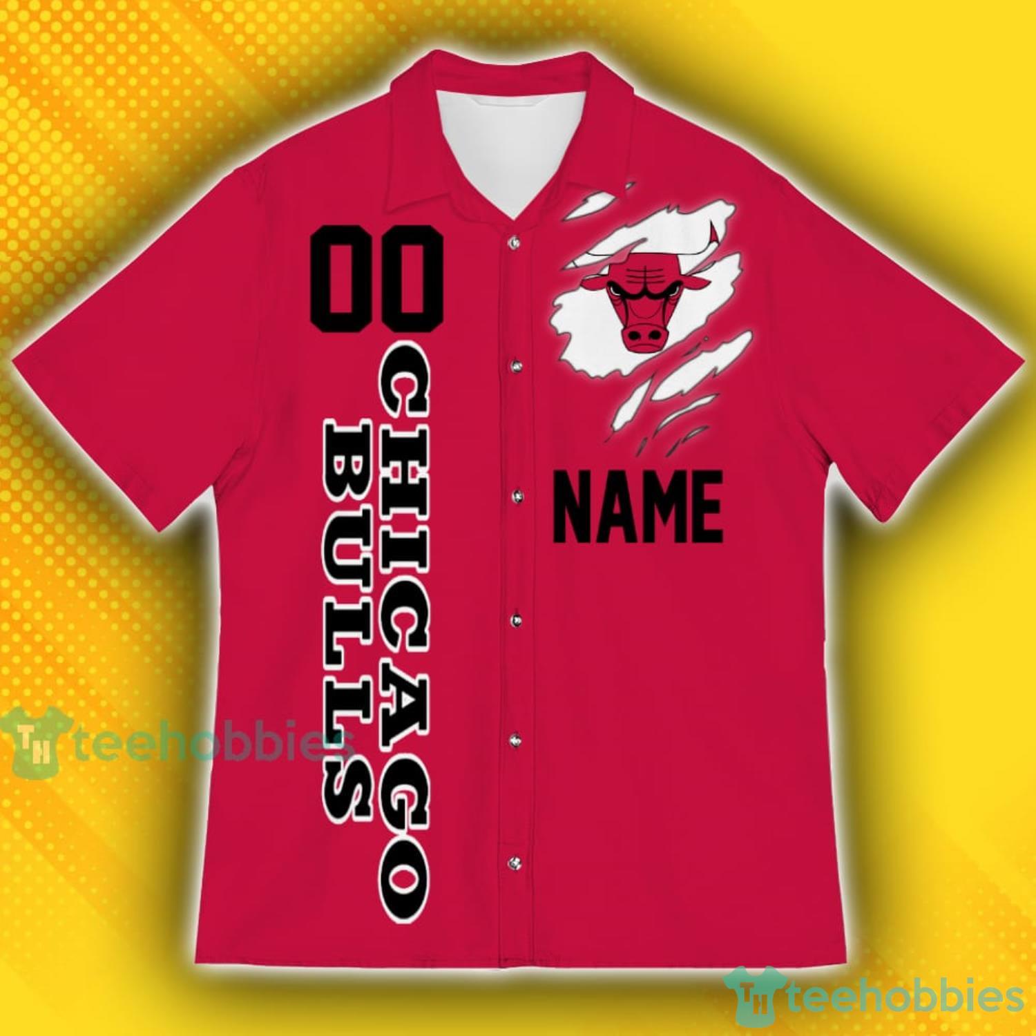 Chicago Bulls Sports American Hawaiian Football Helmet Hawaiian Shirt  Custome Name & Number