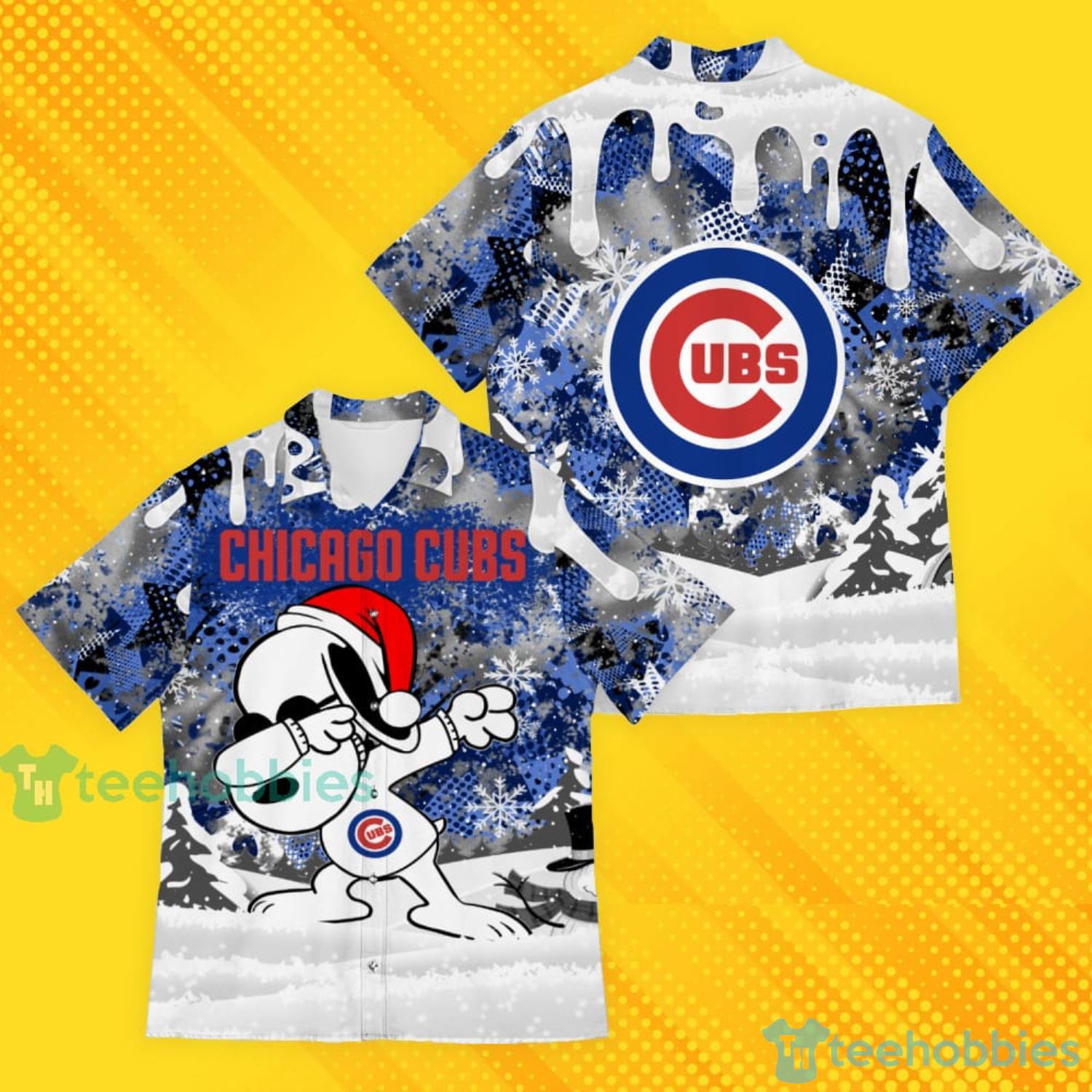 Chicago Cubs Snoopy Dabbing The Peanuts 2023 Christmas Gift Hawaiian Shirt  - YesItCustom