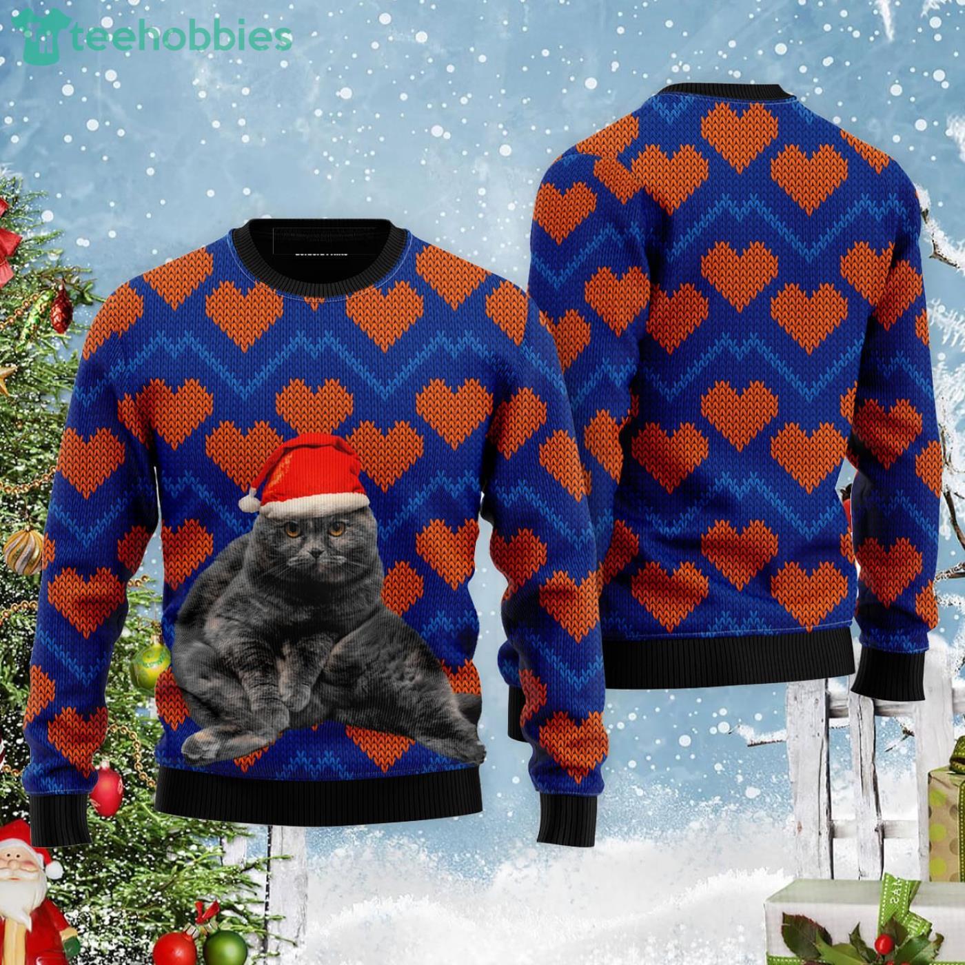 Black cat ugly outlet christmas sweater