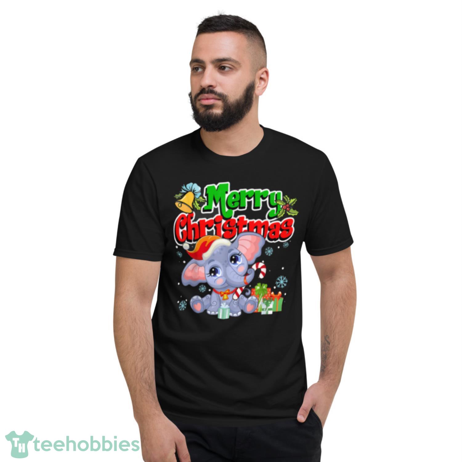 Christmas Elephant Sweet Christmas Animals Shirt image Christmas Elephant Sweet Christmas Animals Shirt - Short Sleeve T-Shirt