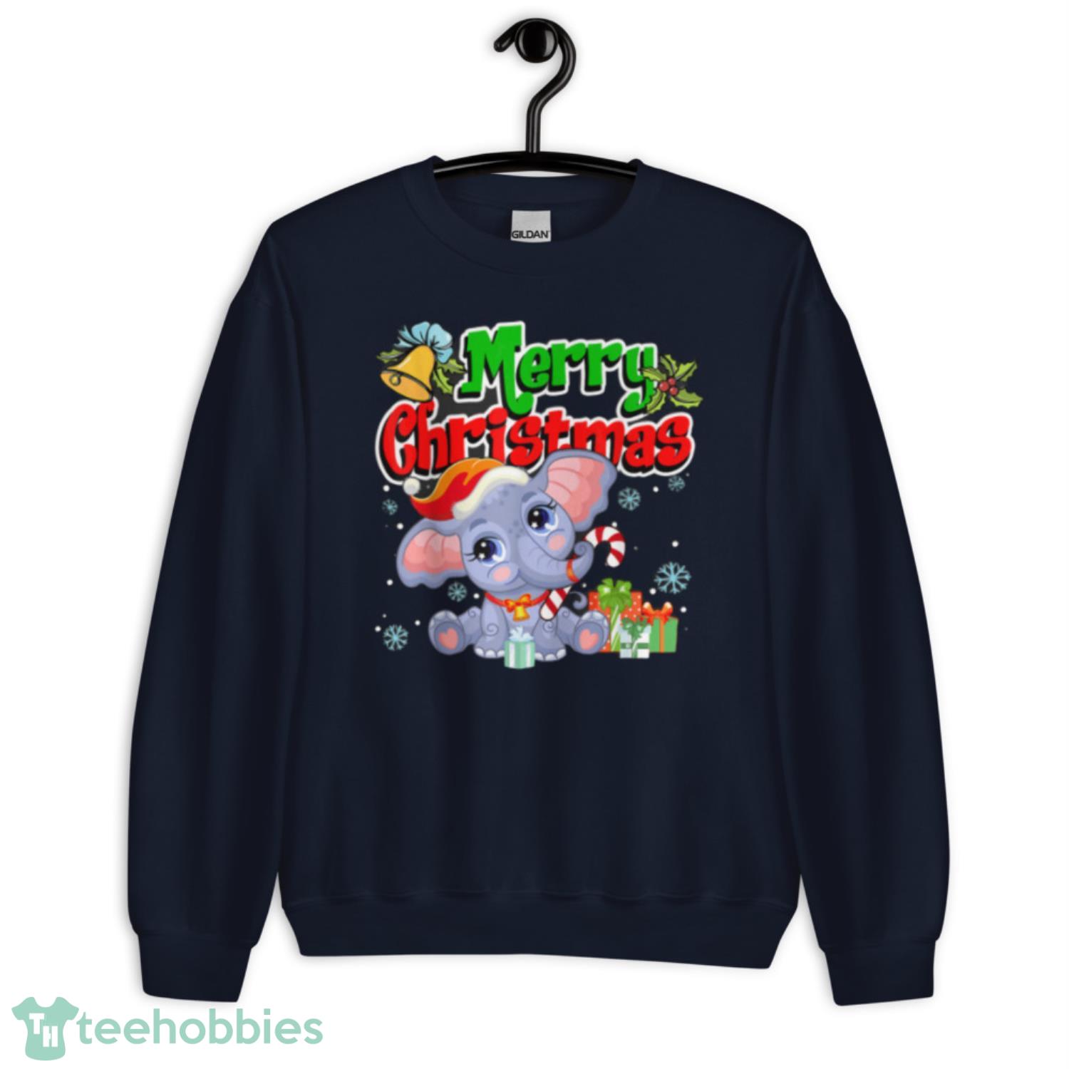 Christmas Elephant Sweet Christmas Animals Shirt - Unisex Crewneck Sweatshirt-1 Christmas Elephant Sweet Christmas Animals Shirt - Unisex Crewneck Sweatshirt-1