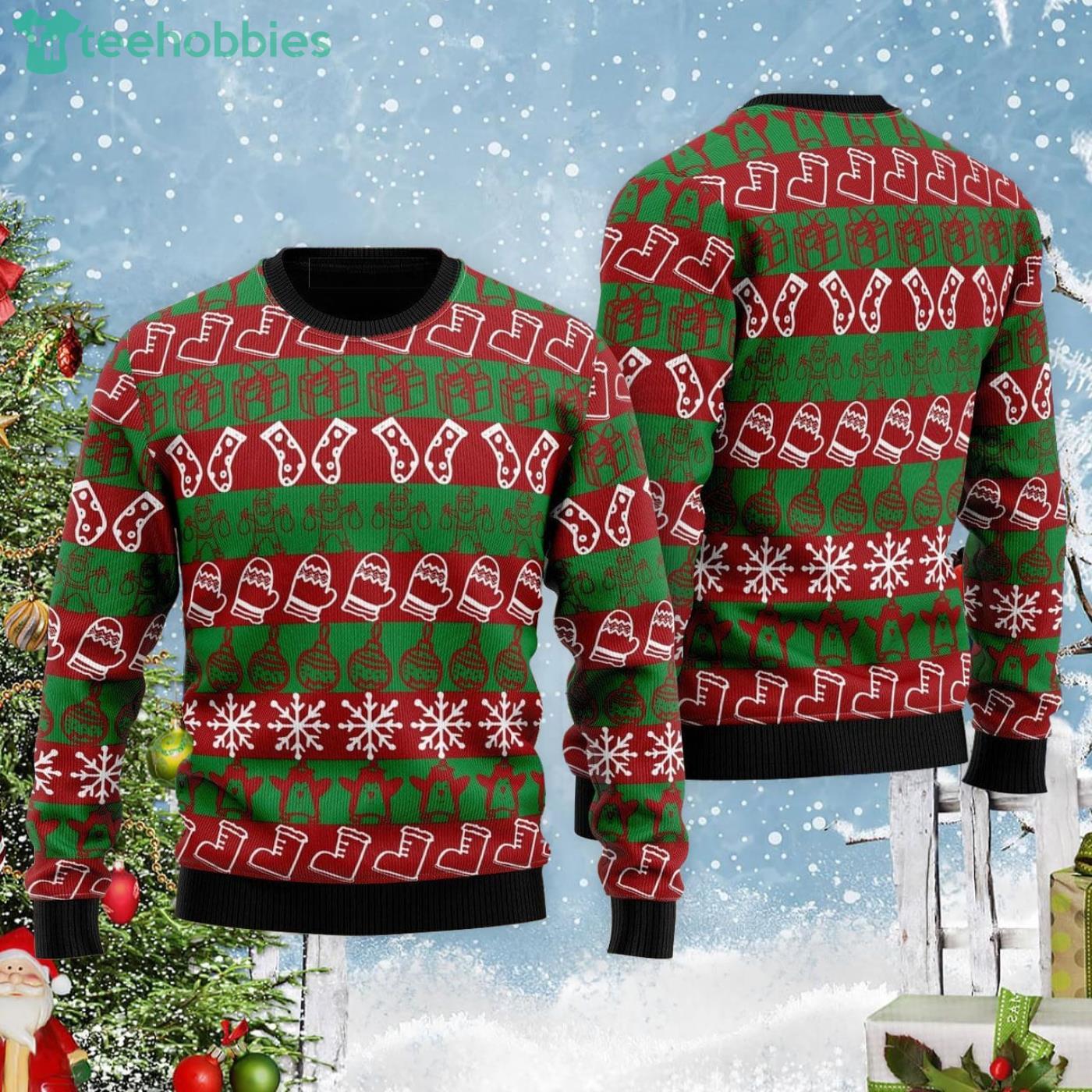 Baltimore Ravens Christmas Big Reindeer Pattern Christmas Gift 3D Ugly  Christmas Sweater - Limotees