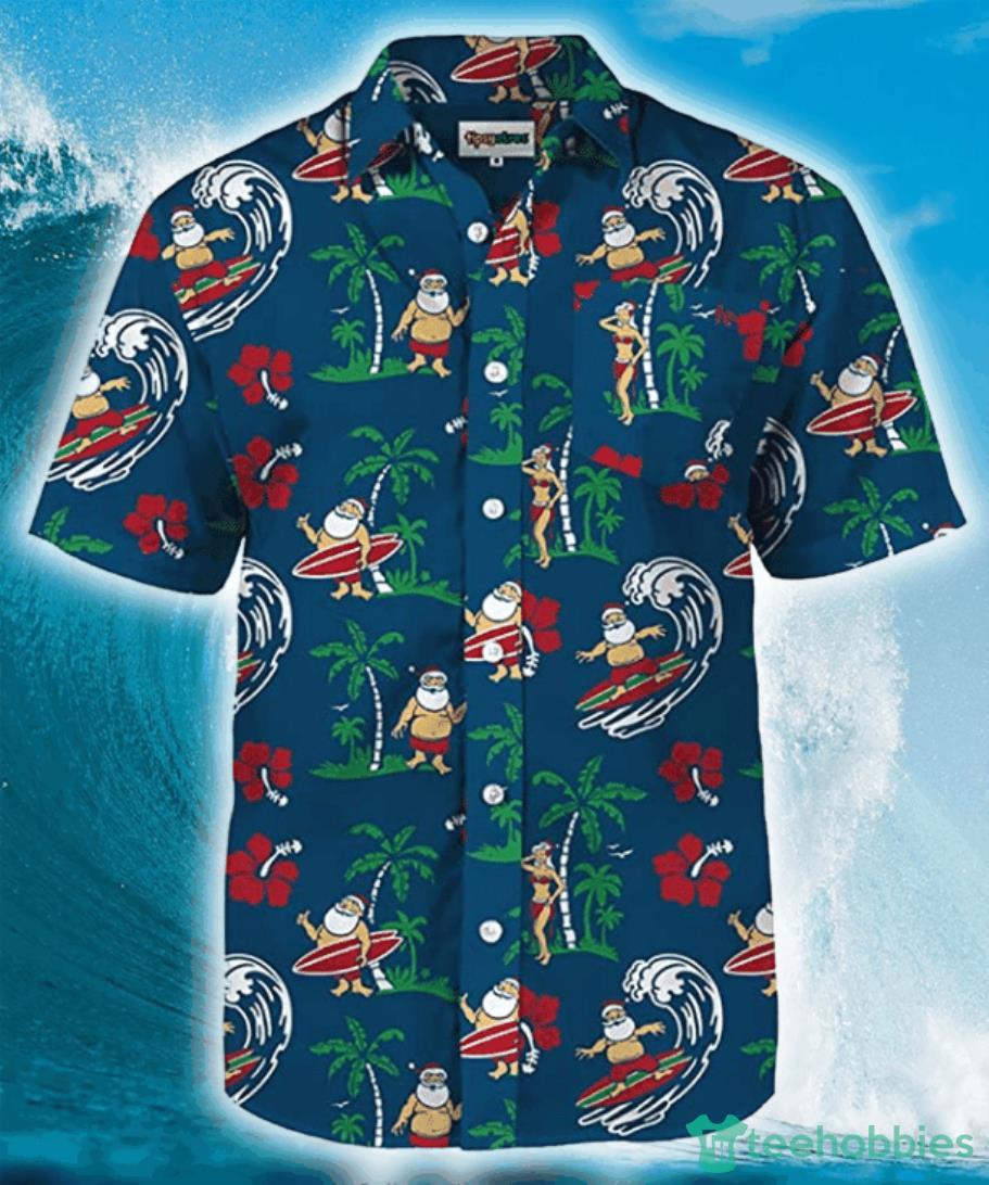 Surf's Up Santa Men's Hawaiian Shirt