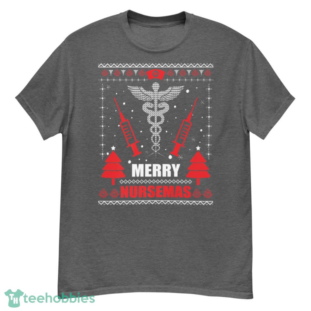 Christmas Sweater Merry Nursemas - Nurse Christmas Shirt Product Photo 1