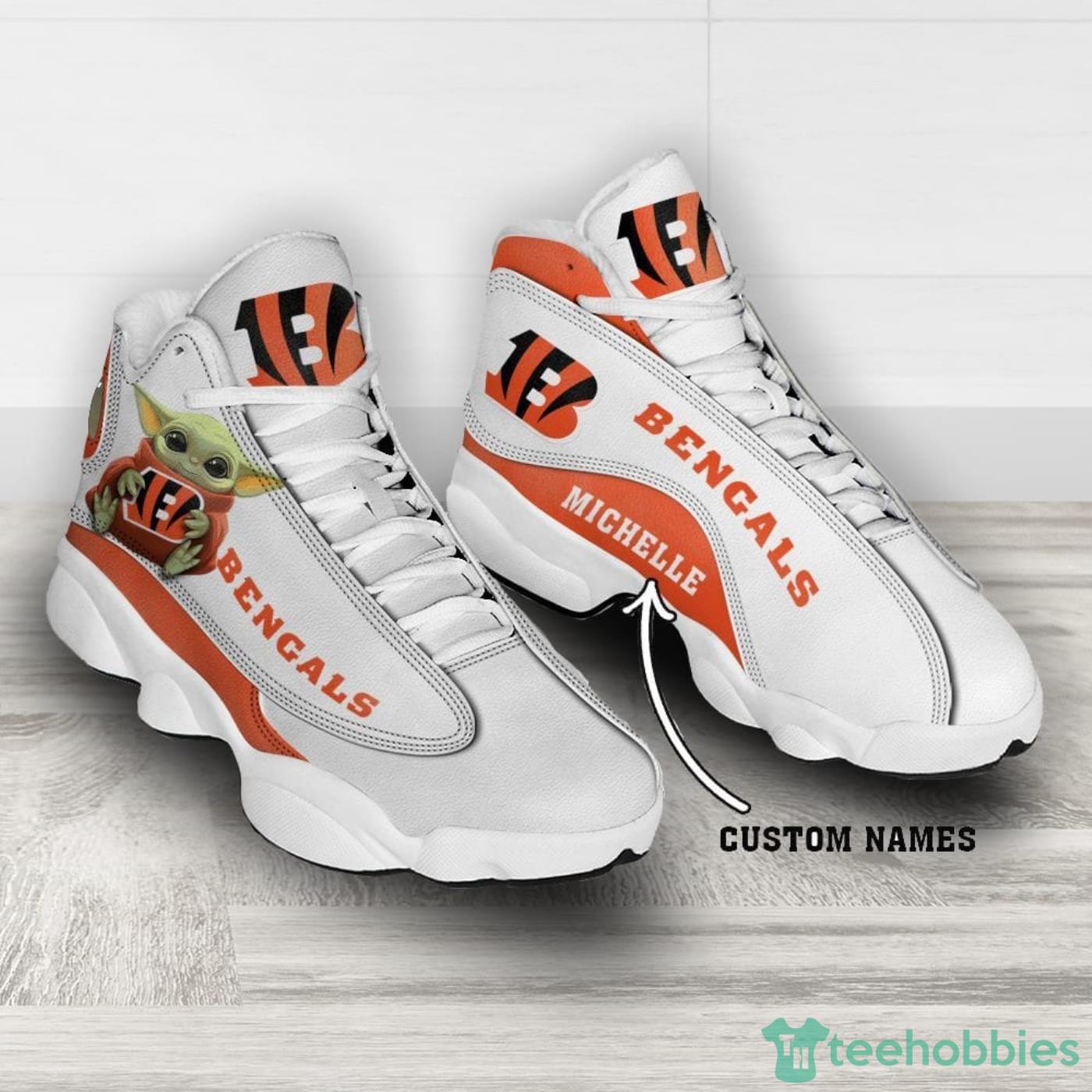 Cincinnati Bengals Air Jordan 13 Sneakers Shoes For Fans - Banantees