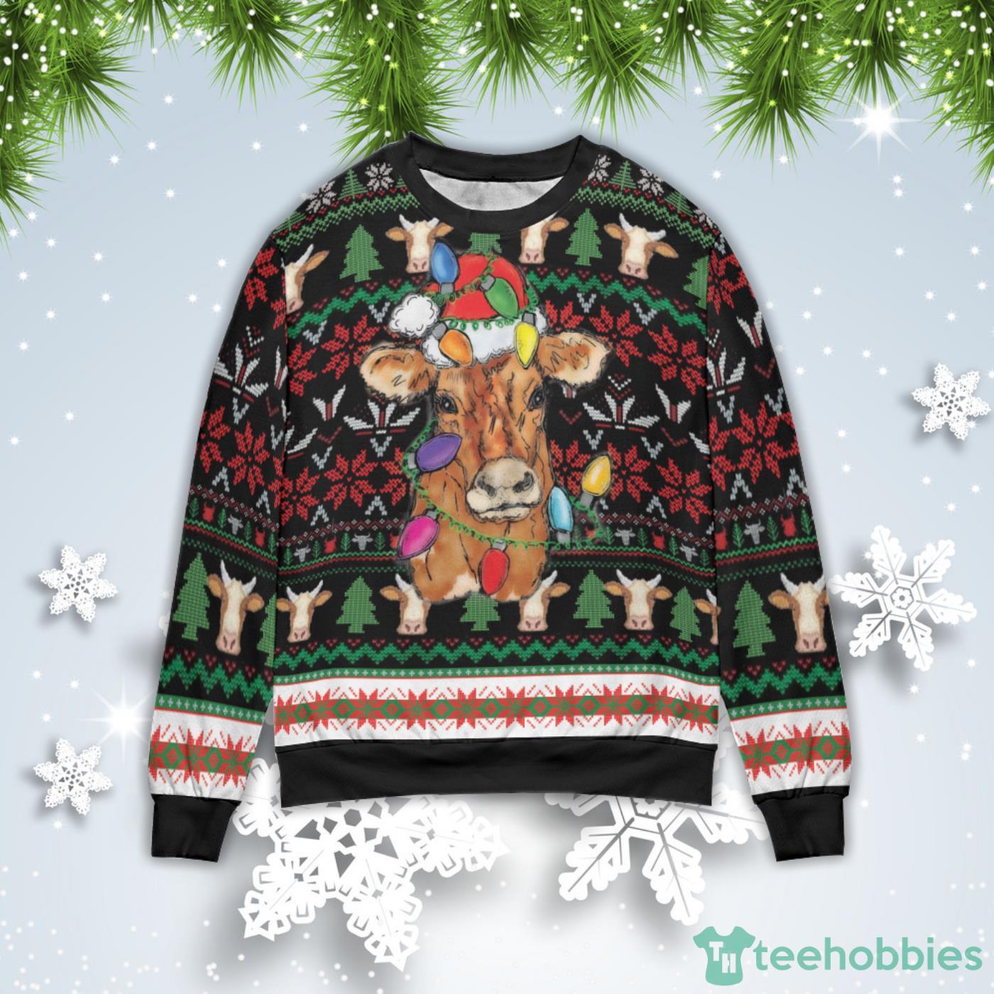 Cows Christmas Gift Ugly Christmas Sweater Product Photo 1