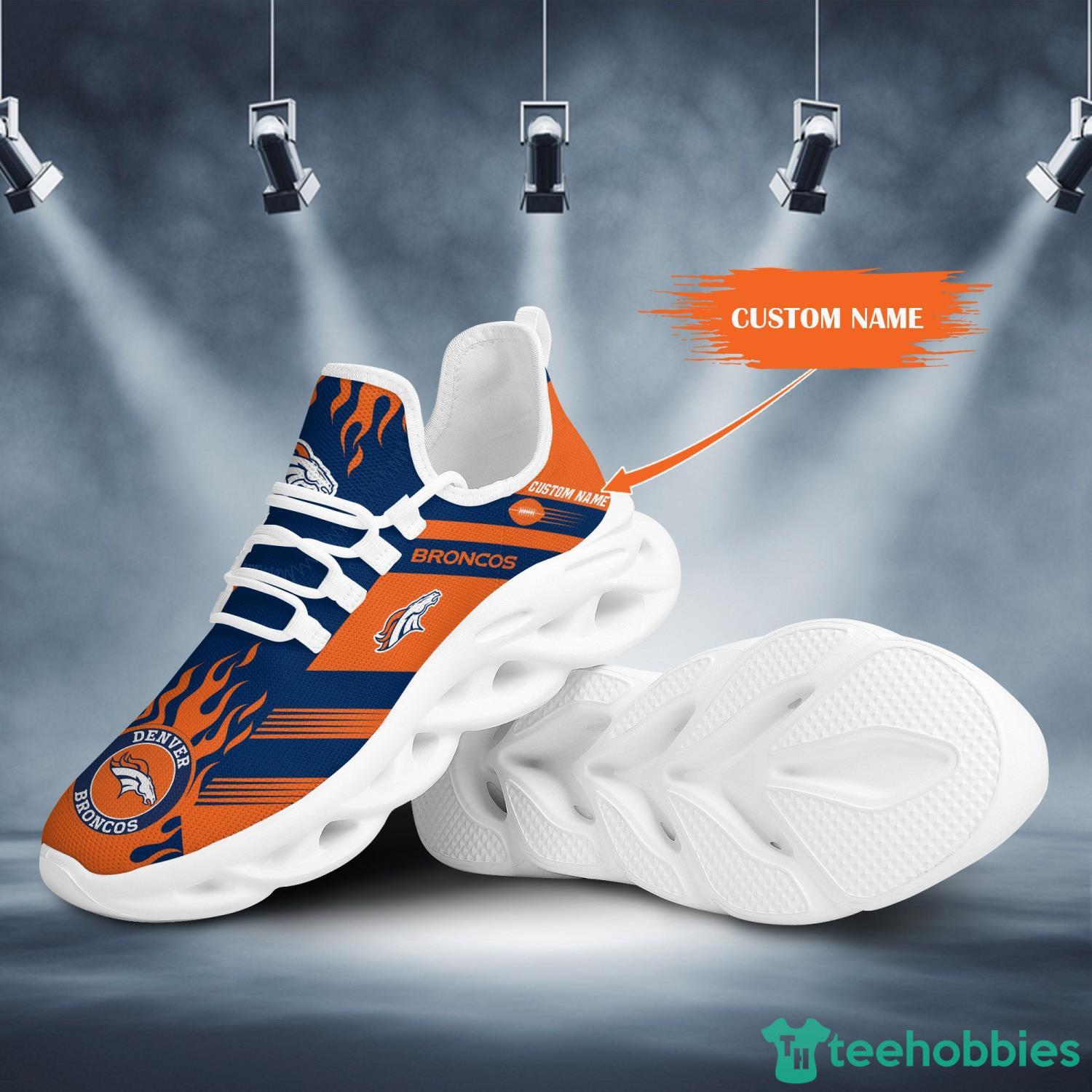 Custom Name Denver Broncos Max Soul Sneaker Shoes For Fans Product Photo 3 Custom Name Denver Broncos Max Soul Sneaker Shoes For Fans Product Photo 3