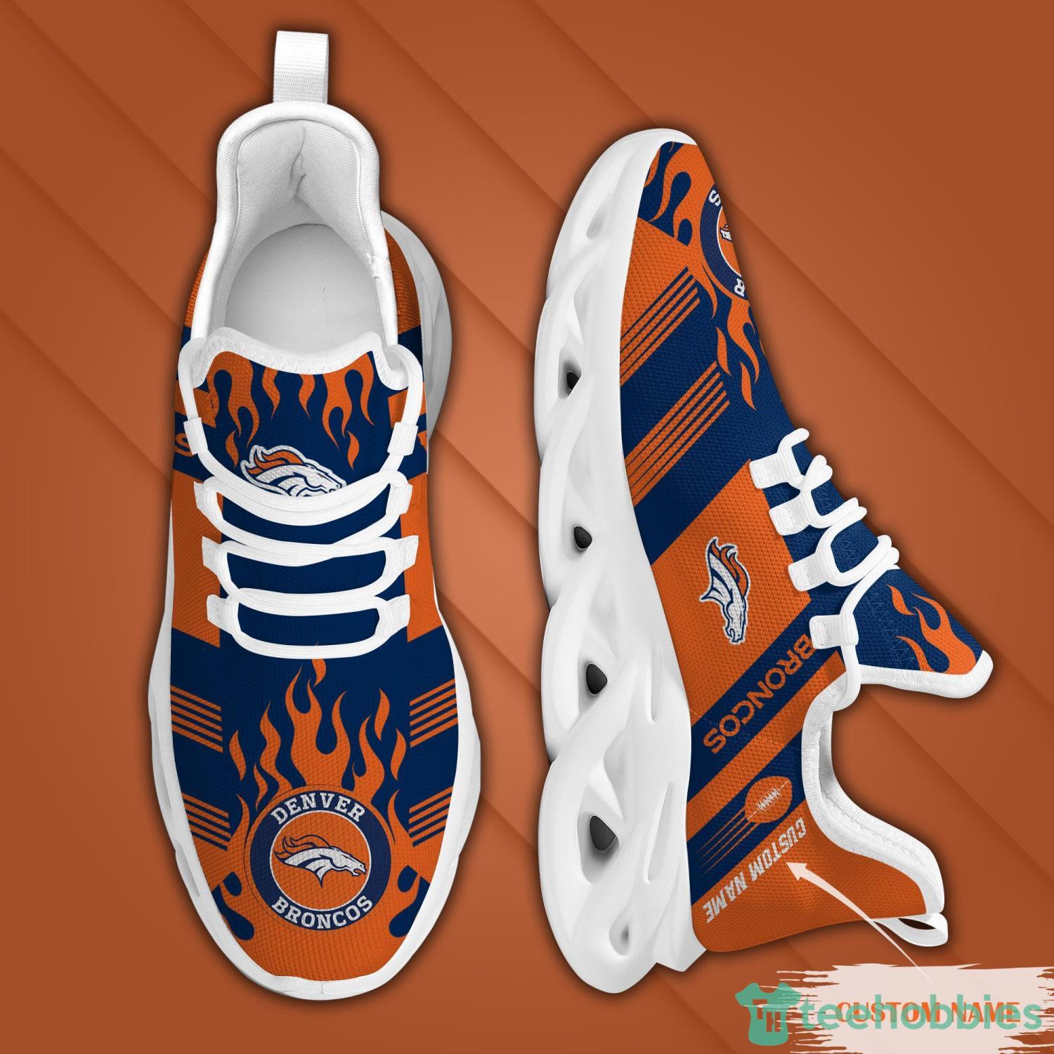 Custom Name Denver Broncos Max Soul Sneaker Shoes For Fans Product Photo 4 Custom Name Denver Broncos Max Soul Sneaker Shoes For Fans Product Photo 4