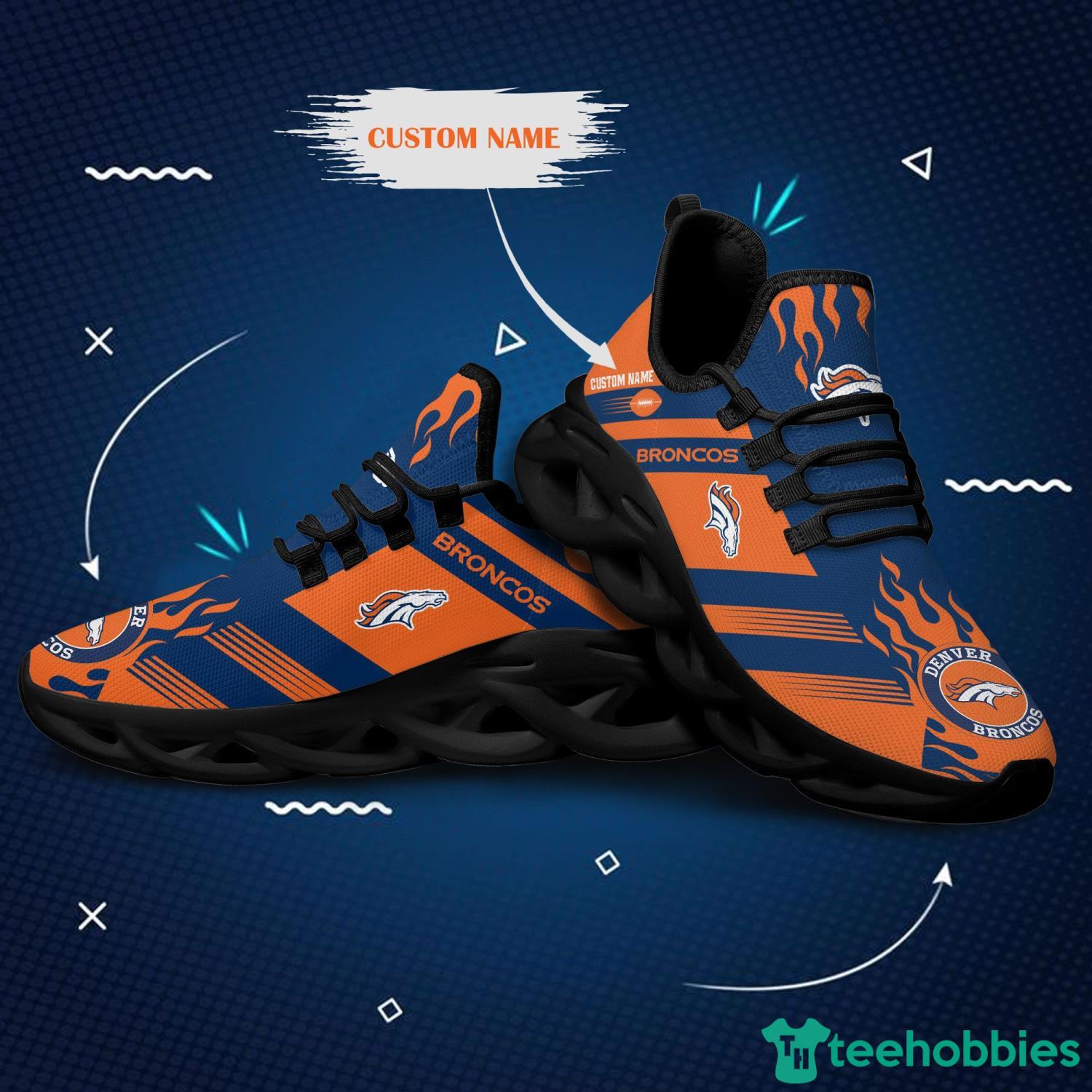 Custom Name Denver Broncos Max Soul Sneaker Shoes For Fans Product Photo 6 Custom Name Denver Broncos Max Soul Sneaker Shoes For Fans Product Photo 6