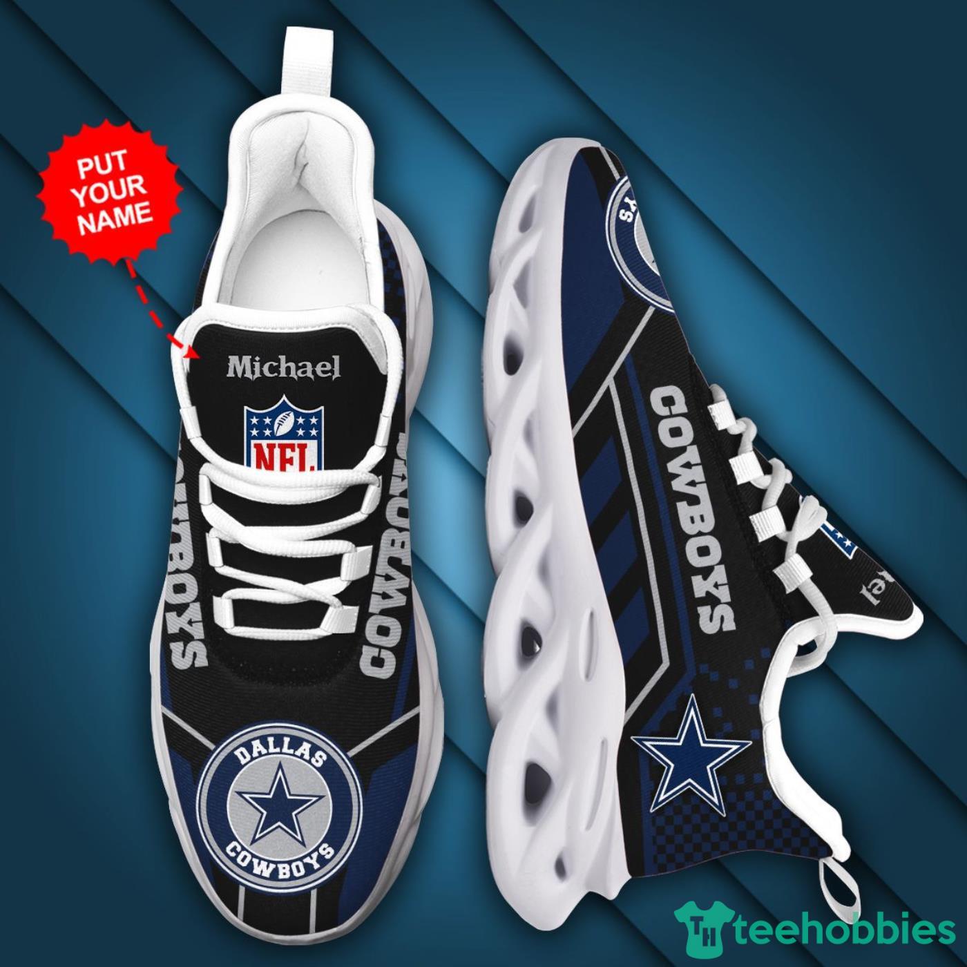 Dallas Cowboys NFL Custom Name Angle Wings Max Soul Shoes For Men