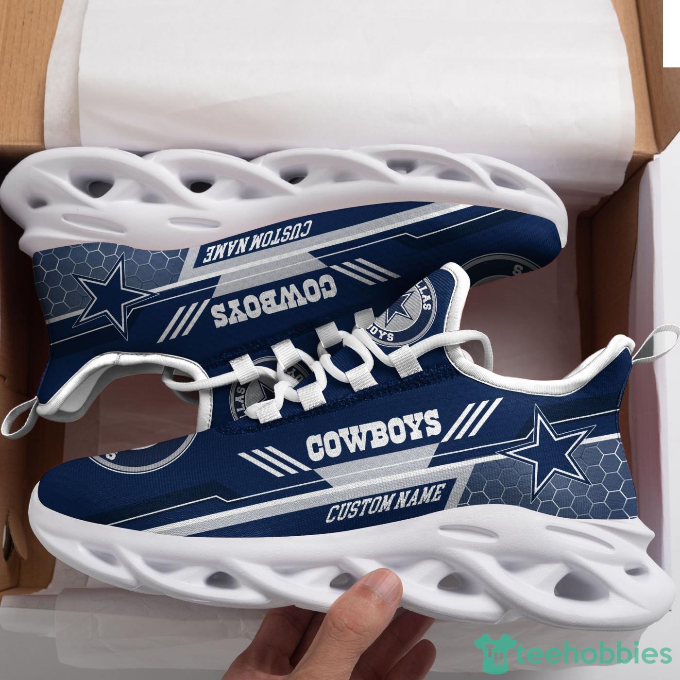 Dallas Cowboys Custom Name Max Soul Sneaker Shoes For NFL Football Fan