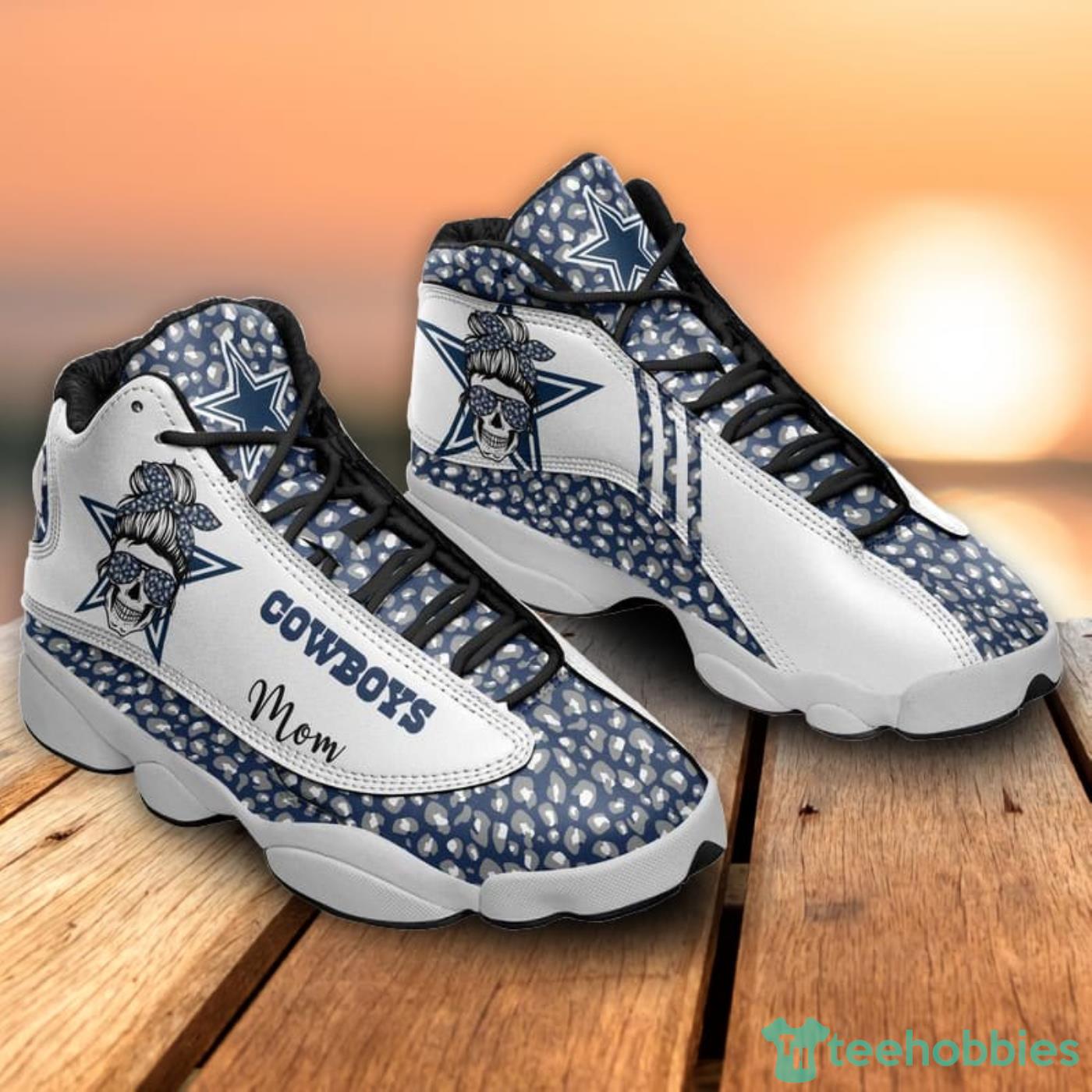 Dallas Cowboys Mom Leopard Pattern Air Jordan 13 Shoes For Fans