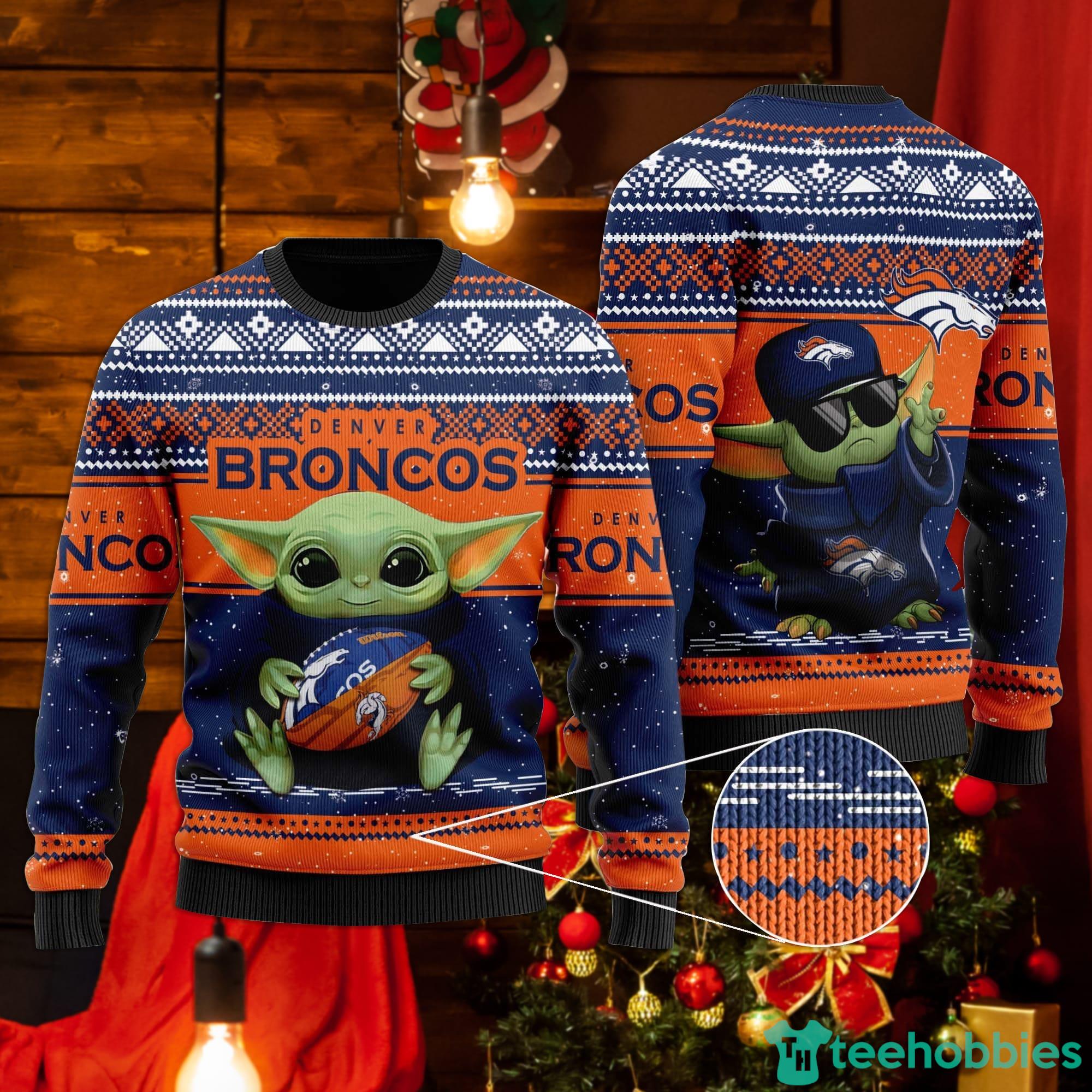 Denver Broncos Christmas Grinch Ugly Christmas Sweater Broncos