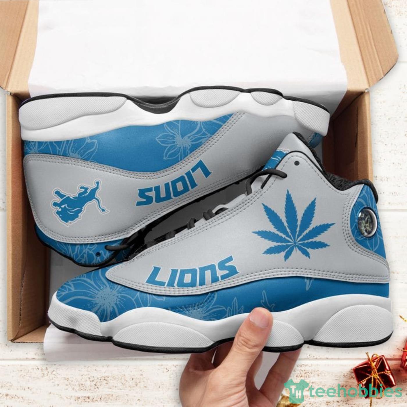 Detroit Lions Air Jordan Hightop Shoes - Freedomdesign