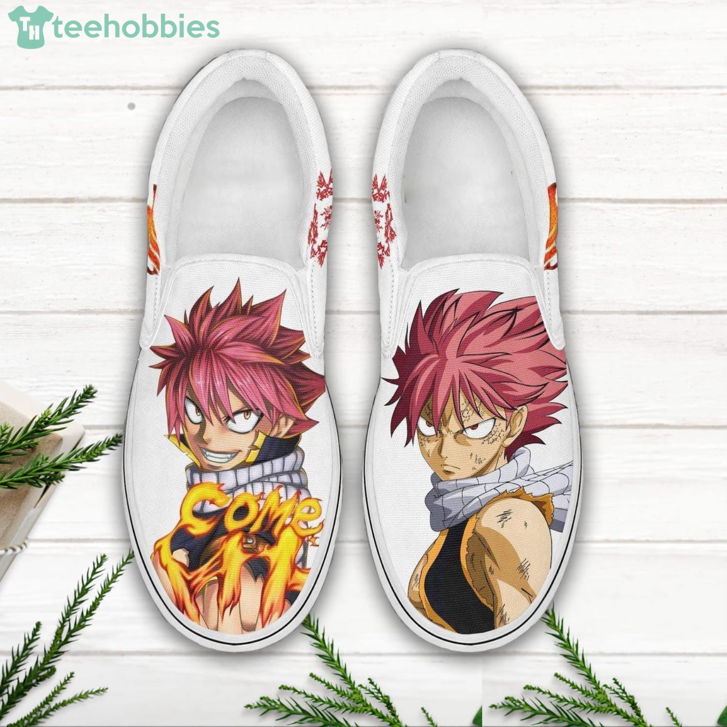 Fairy Tail Natsu Shoes Custom Anime Slip On Shoes
