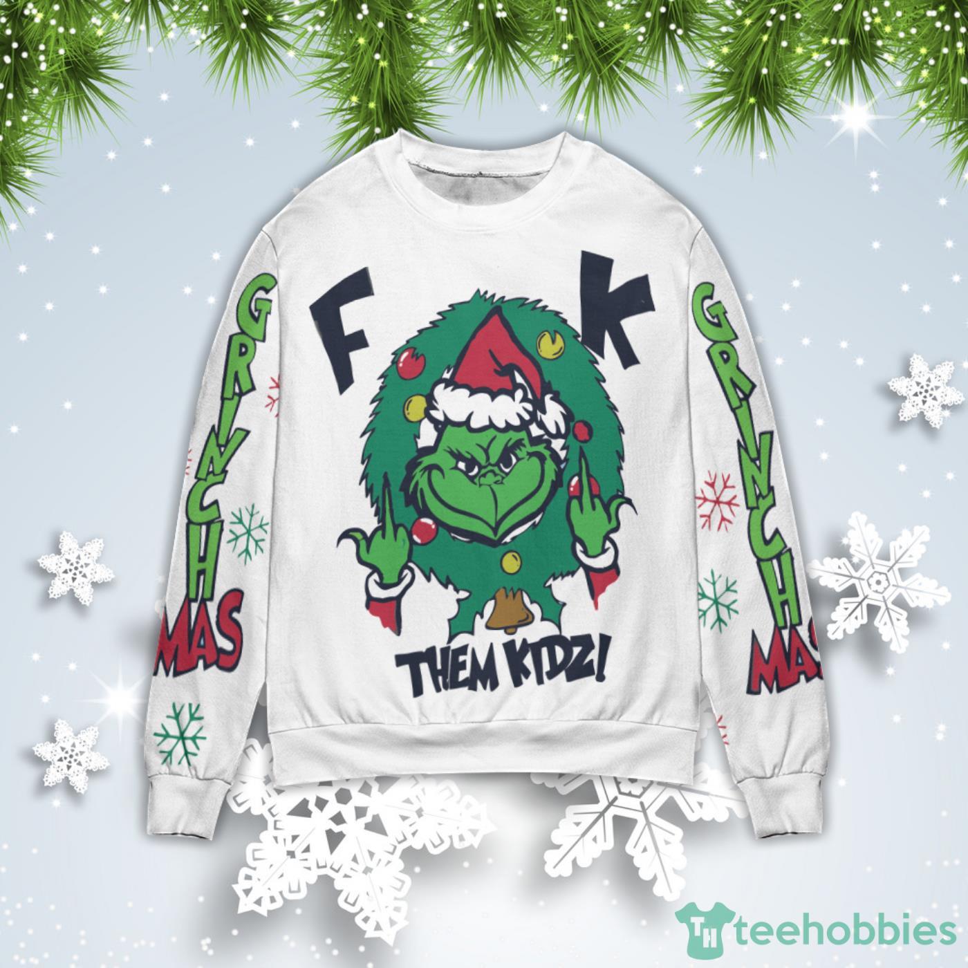 Fck Them Kidz Christmas Gift Ugly Christmas Sweater Product Photo 1