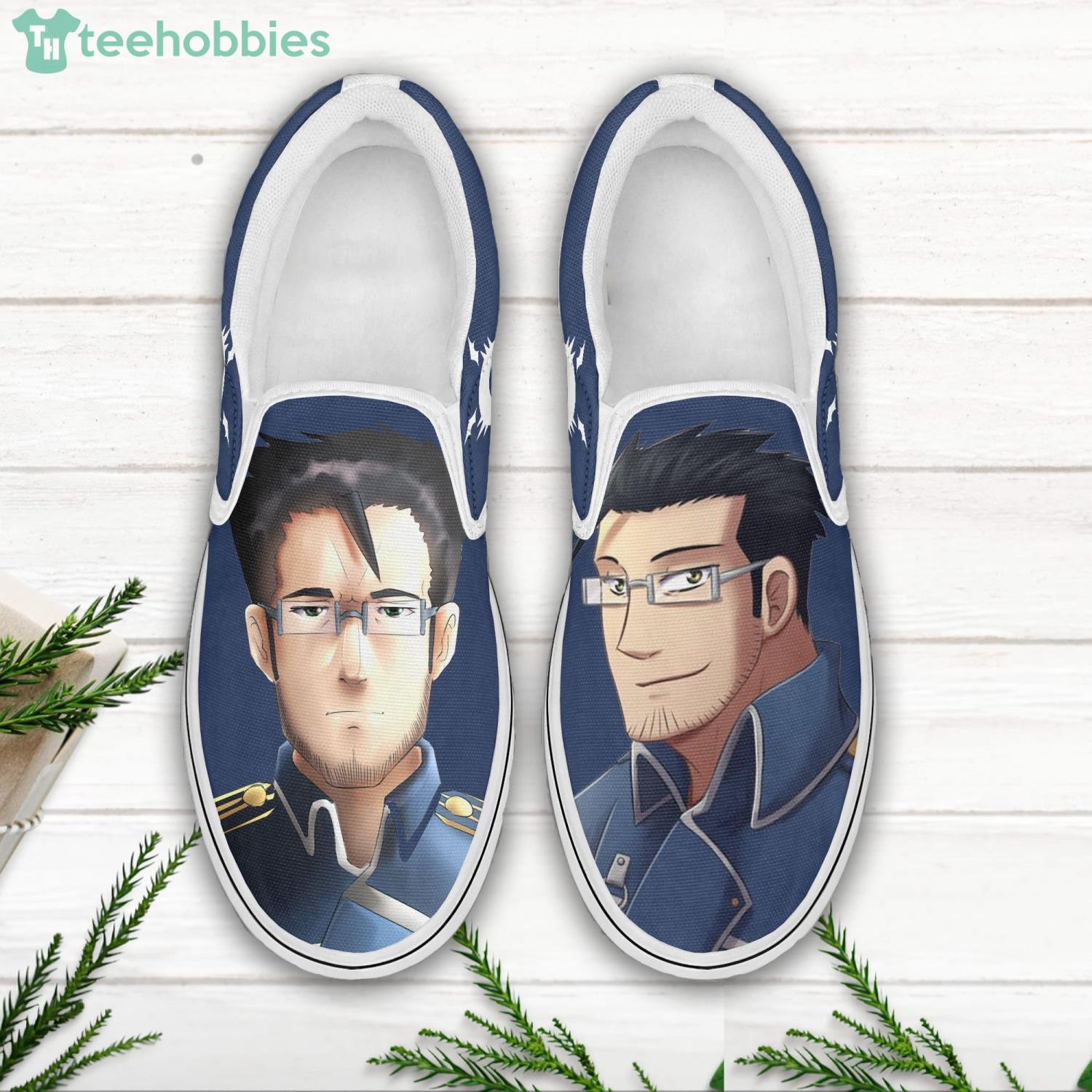 Fullmetal Alchemist Maes Hughes Shoes Custom Anime Slip On Shoes Product Photo 1 Fullmetal Alchemist Maes Hughes Shoes Custom Anime Slip On Shoes Product Photo 1