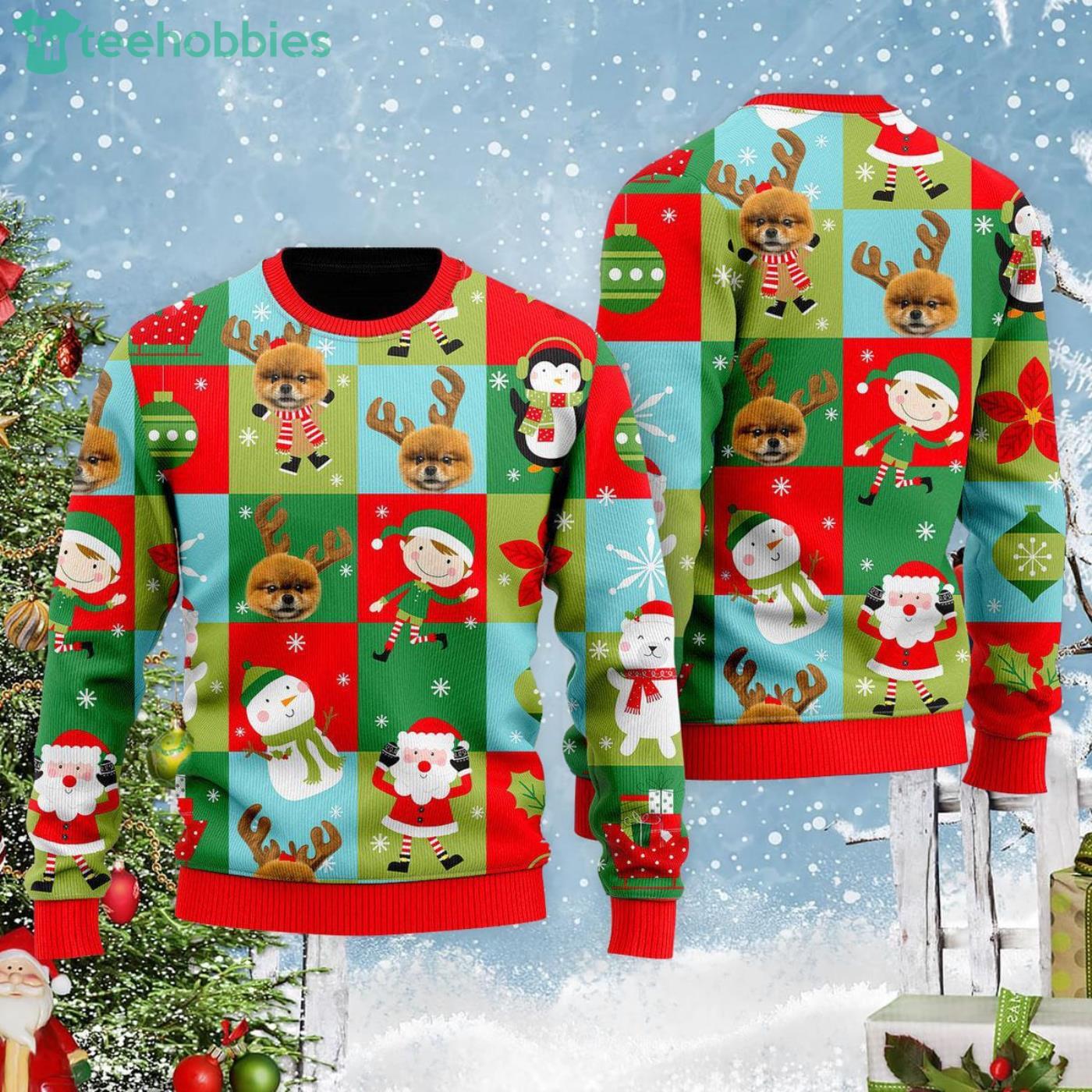 Pomeranian christmas outlet sweater