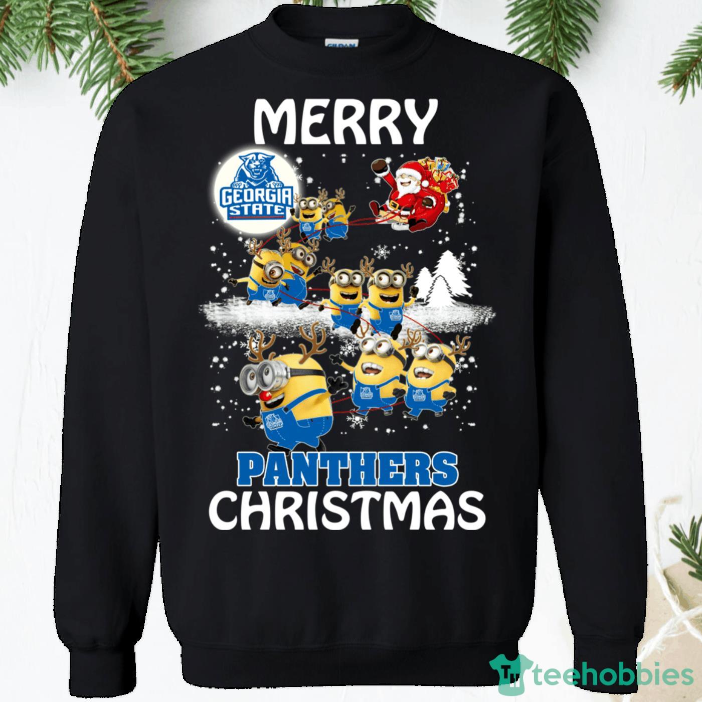 Georgia State Panthers Minions Santa Claus Christmas Sweatshirt Product Photo 1