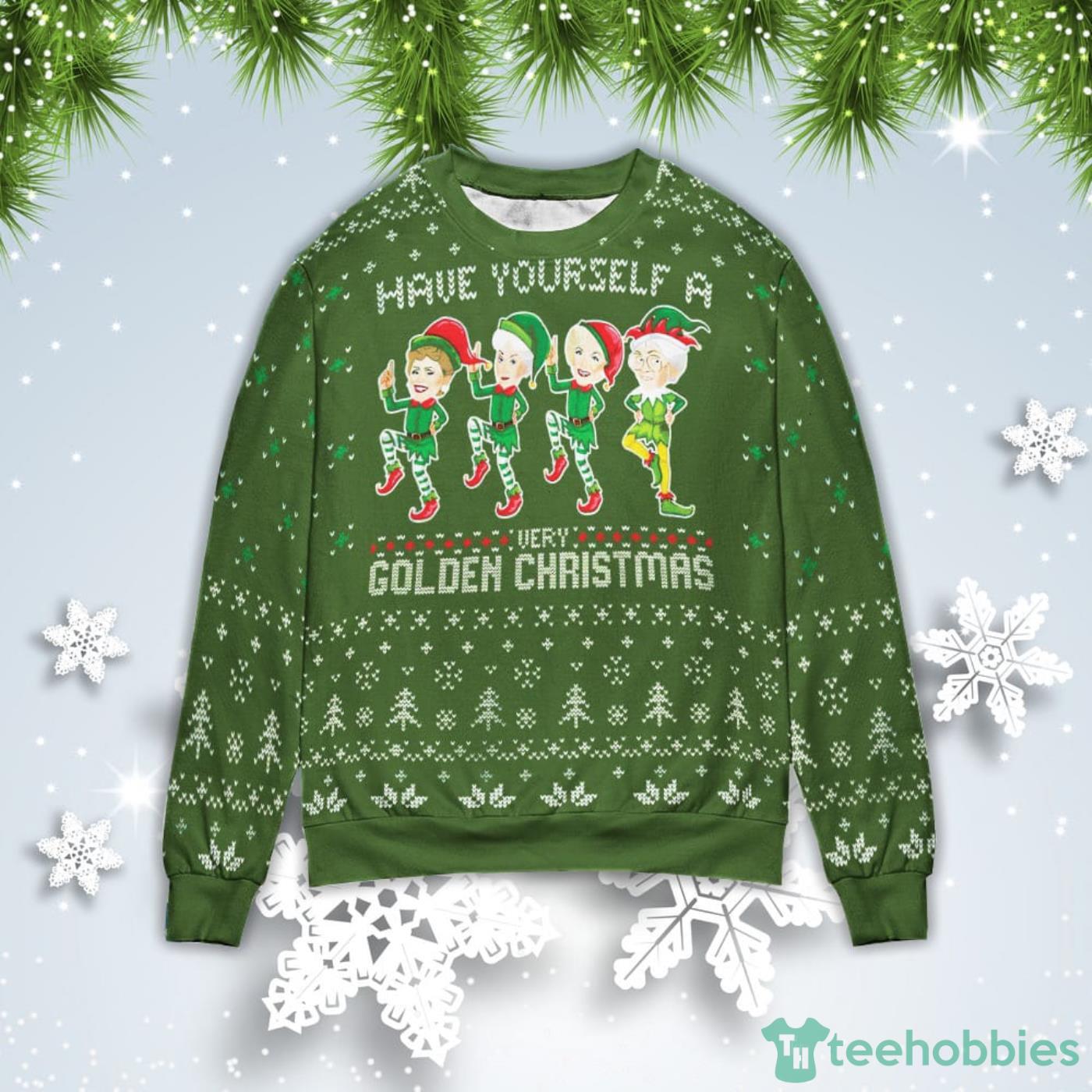 Golden Girl Have Yourself A Golden Christmas Gift Ugly Christmas Sweater Product Photo 1