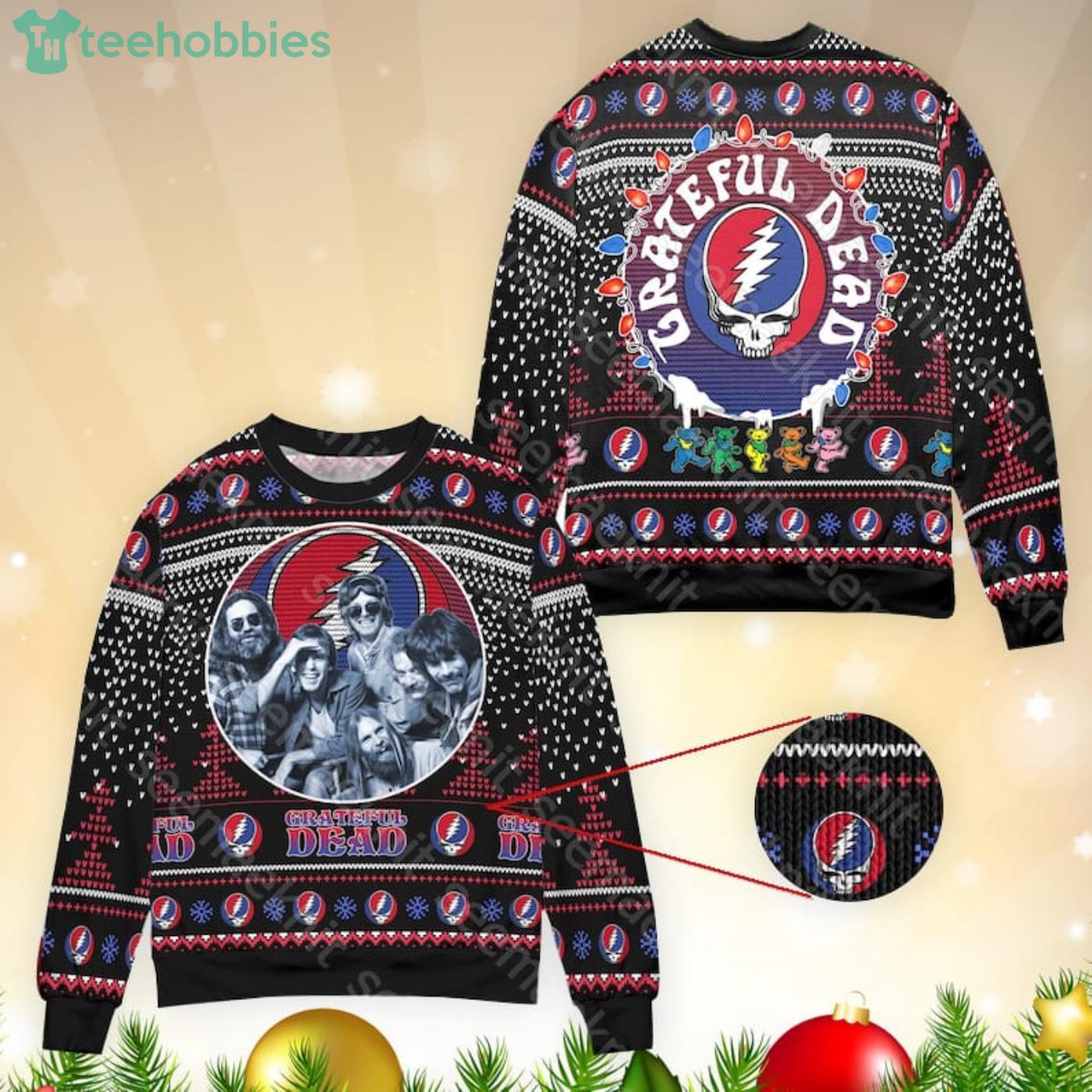 Kansas City Royals Grateful Dead Ugly Christmas Fleece Sweater