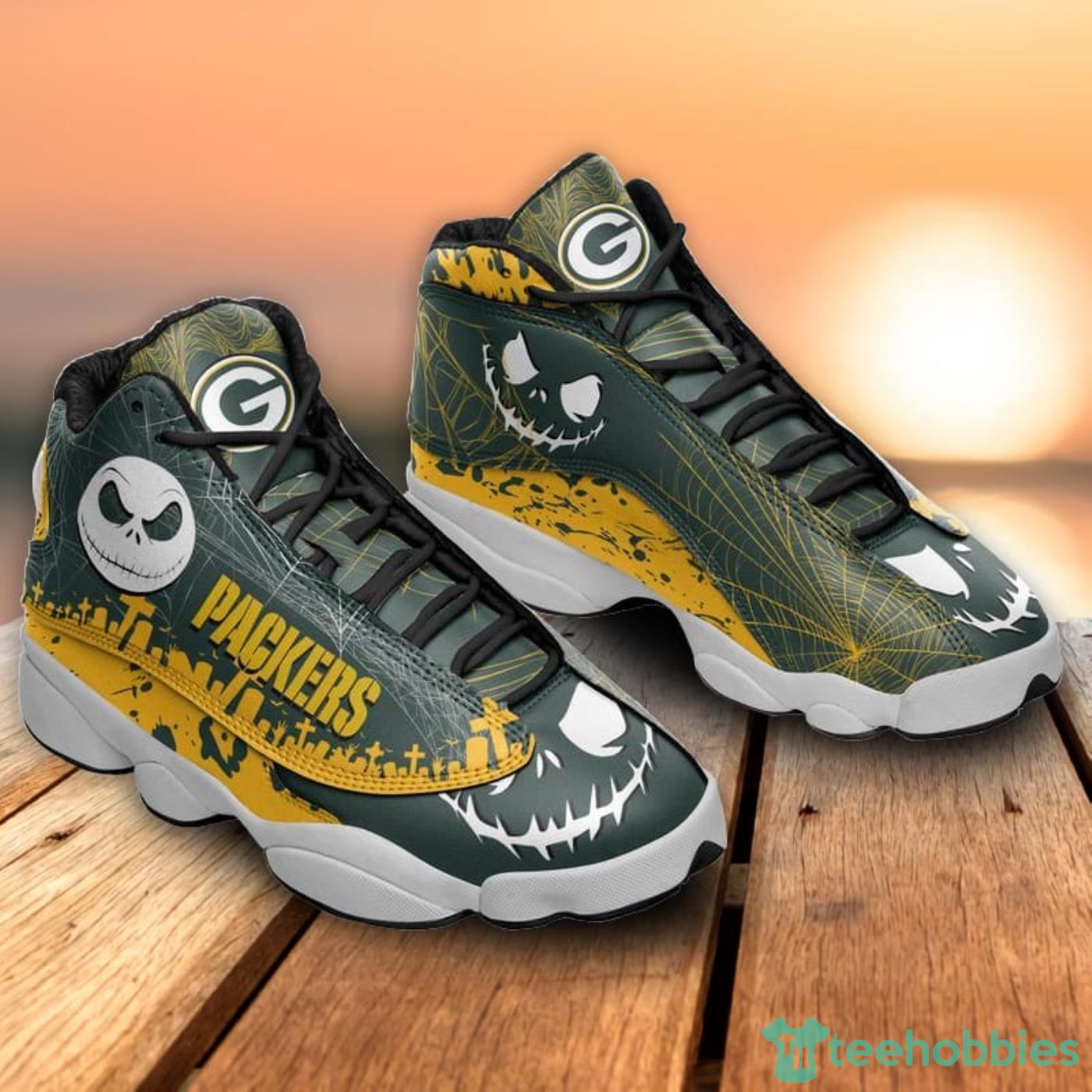 Green Bay Packers Yellow Air Jordan 13 Sneakers Shoes