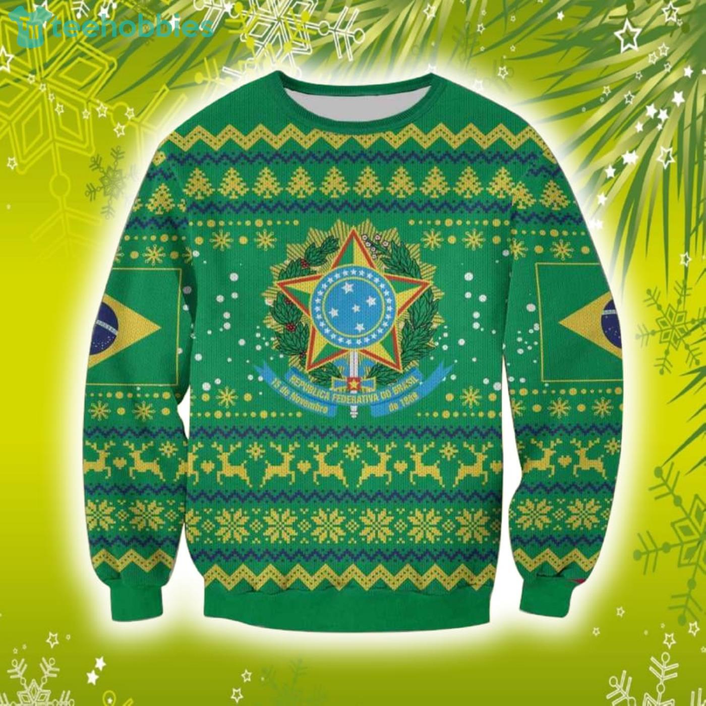 green christmas sweater pattern