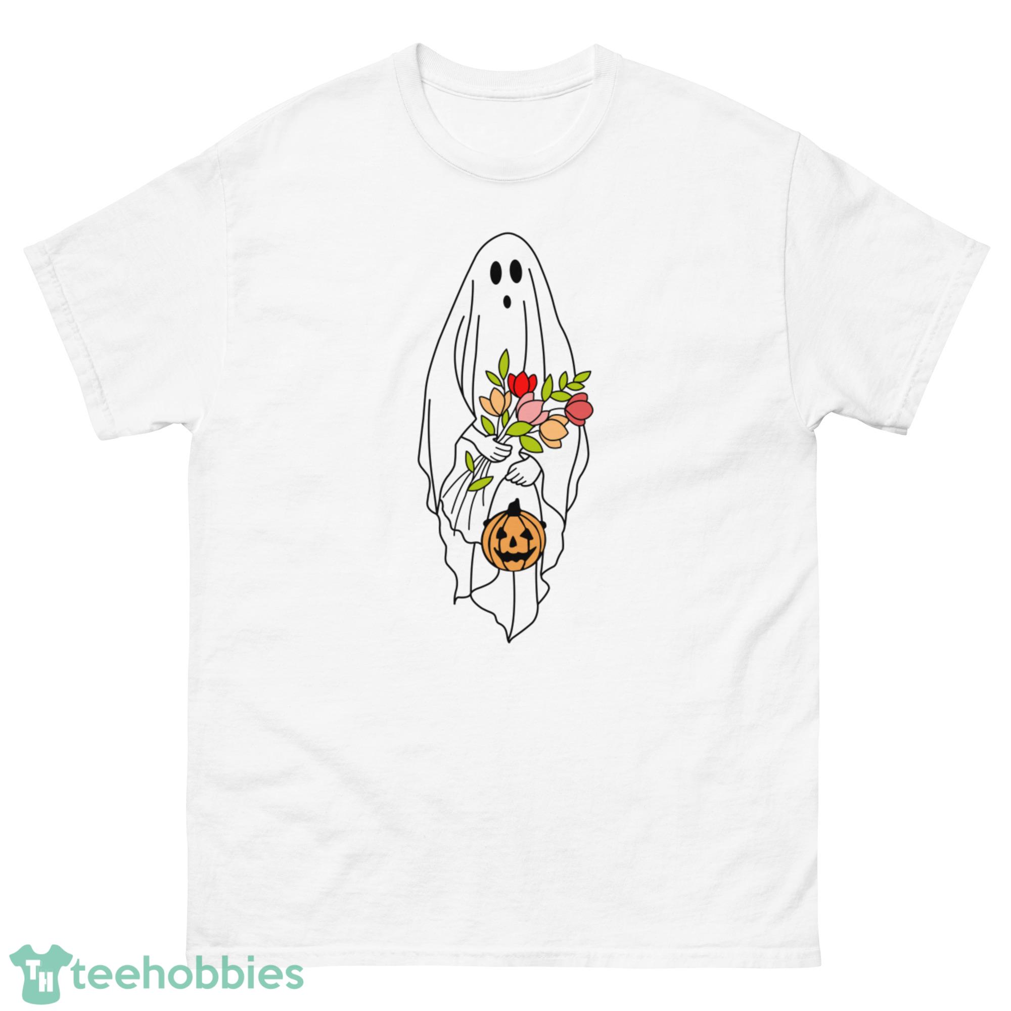 Halloween Ghost And Floral Shirt - G500 Men’s Classic T-Shirt-1