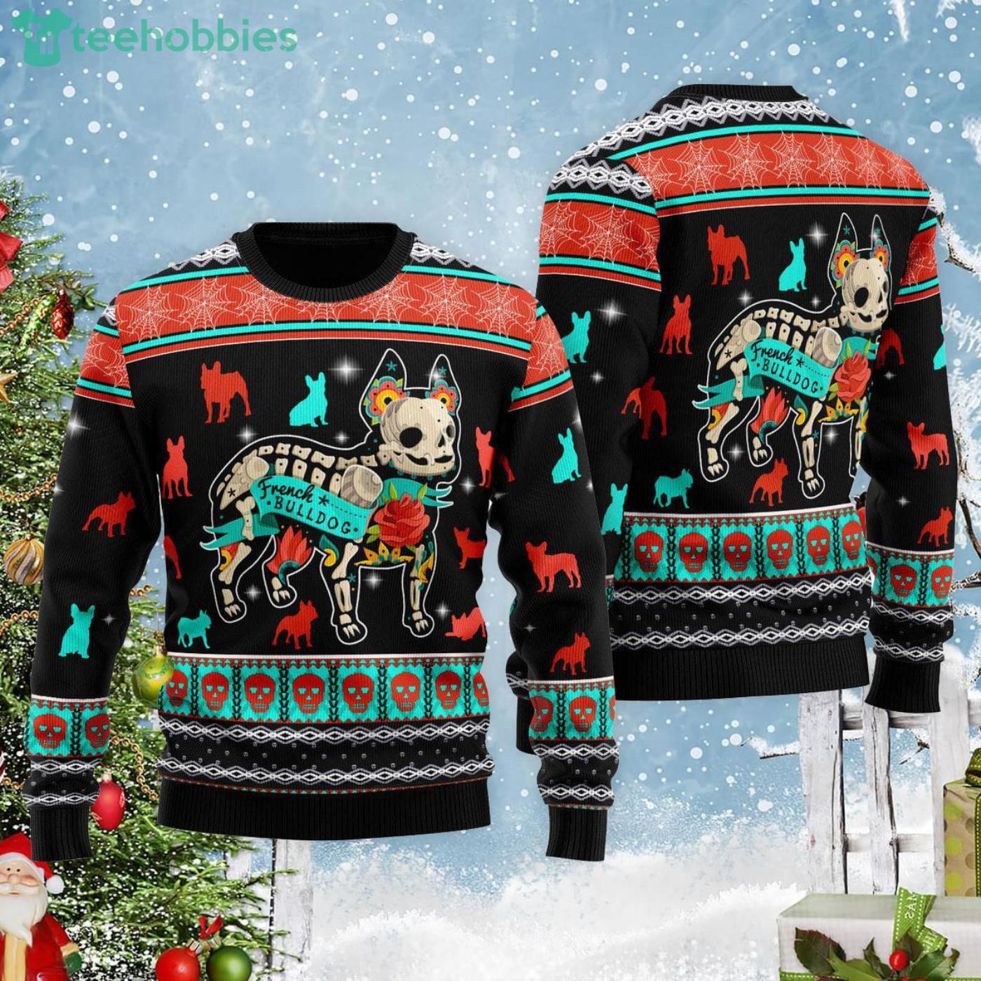 French bulldog shop ugly christmas sweater