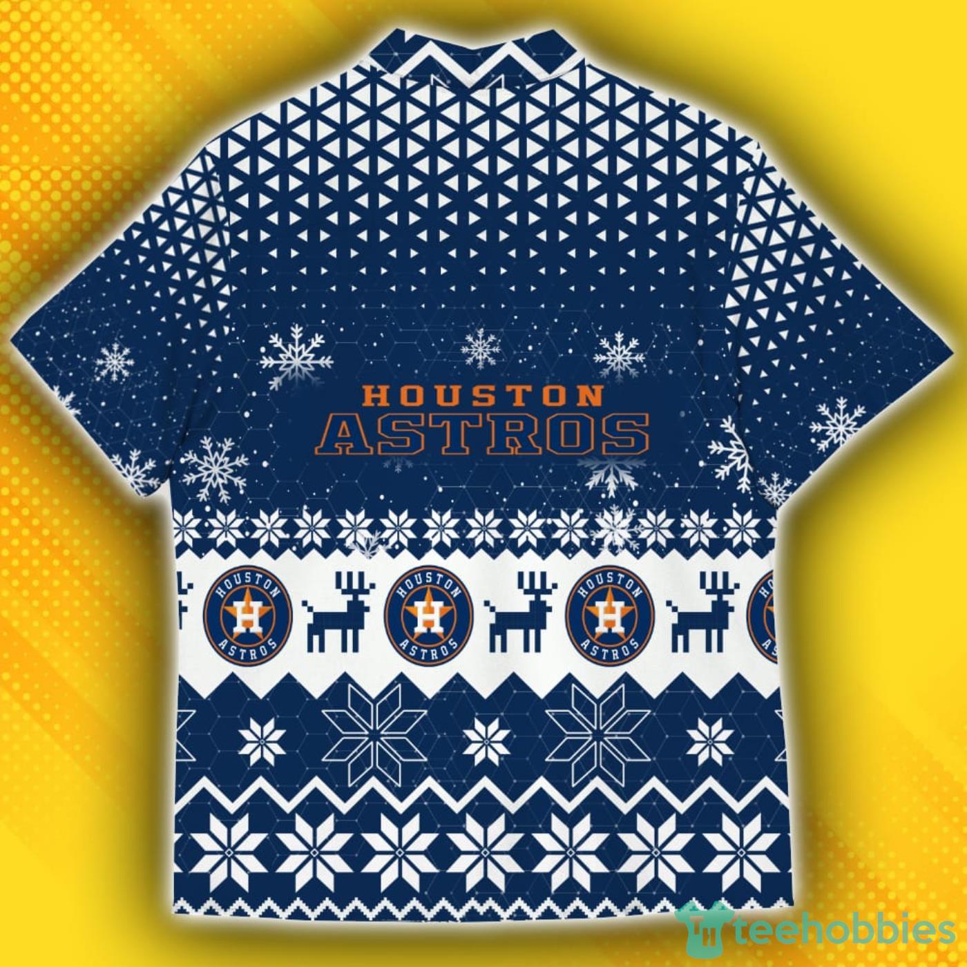 Houston Astros American Ugly Christmas Sweater Pattern Hawaiian