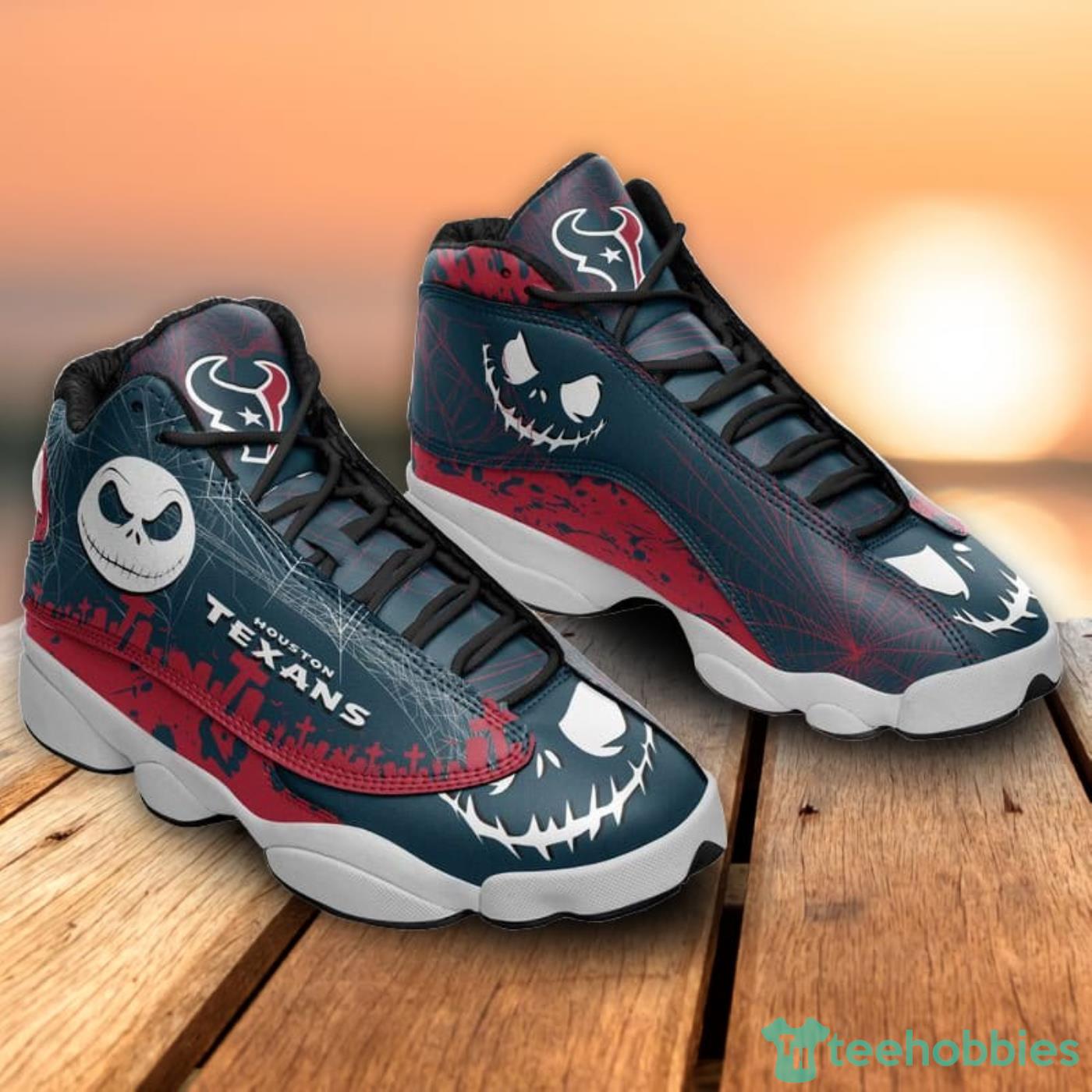 Houston Texans Jack Skellington Halloween Air Jordan 13 Shoes For Fans