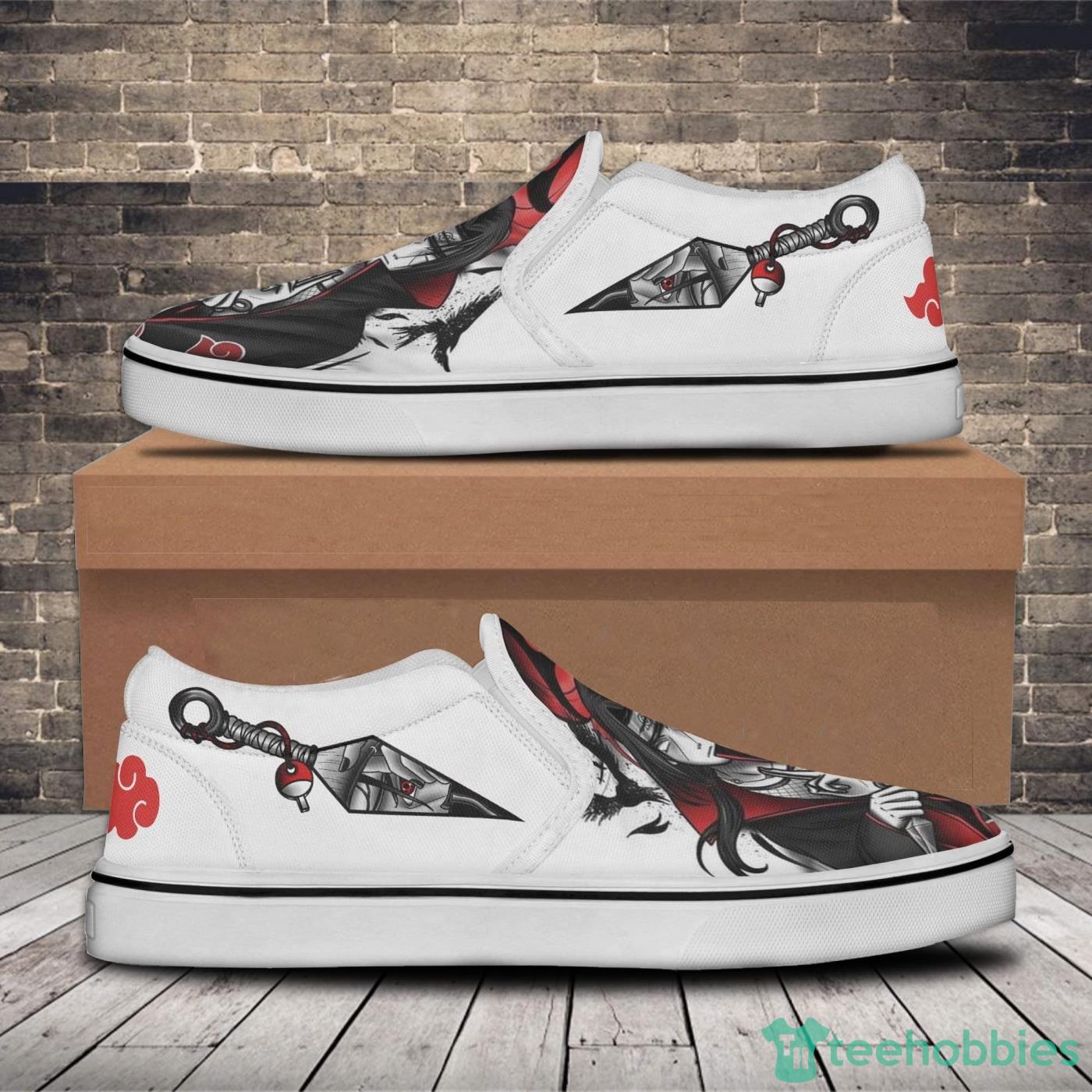 Itachi Akatsuki Shoes Custom Naruto Slip On Shoes Product Photo 2 Itachi Akatsuki Shoes Custom Naruto Slip On Shoes Product Photo 2