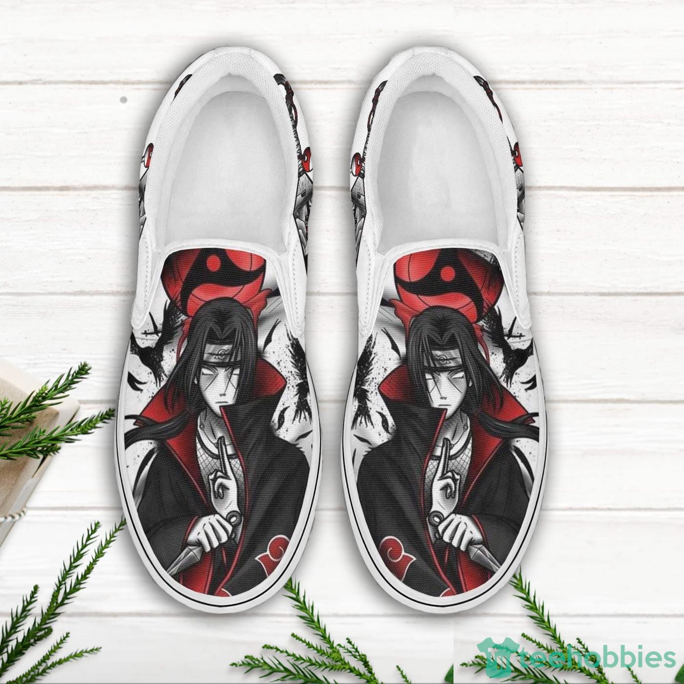 Itachi Akatsuki Shoes Custom Naruto Slip On Shoes Product Photo 1 Itachi Akatsuki Shoes Custom Naruto Slip On Shoes Product Photo 1