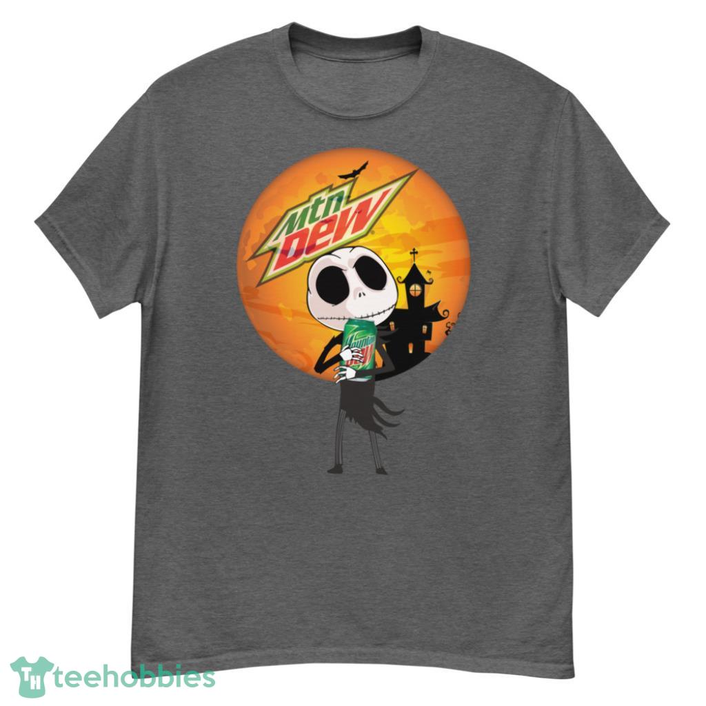 Jack Skellington Hug Mountain Dew Can Halloween Shirt - G500 Men’s Classic T-Shirt-1