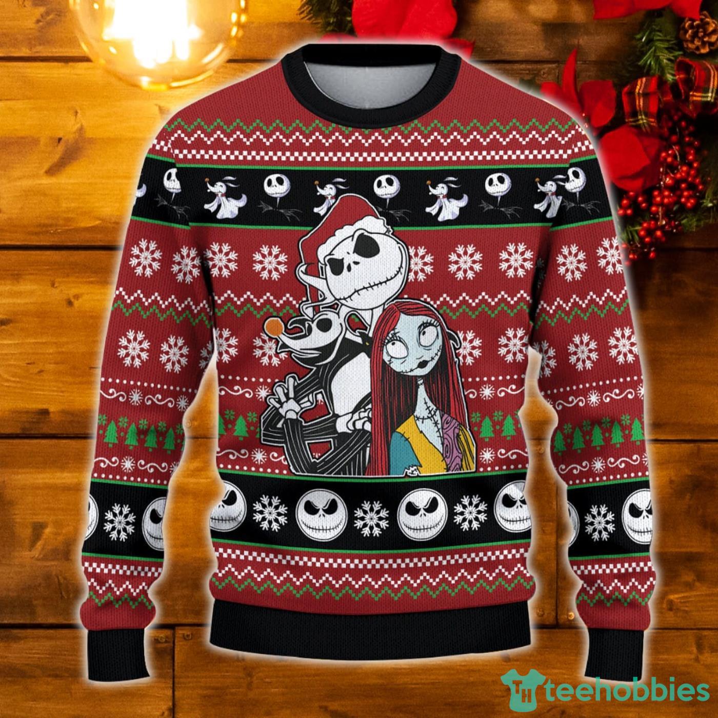 New Orleans Saints Jack Skellington Halloween ,Ugly Sweater Party,ugly Sweater Ideas - Ugly Christmas Sweater - OwlOhh