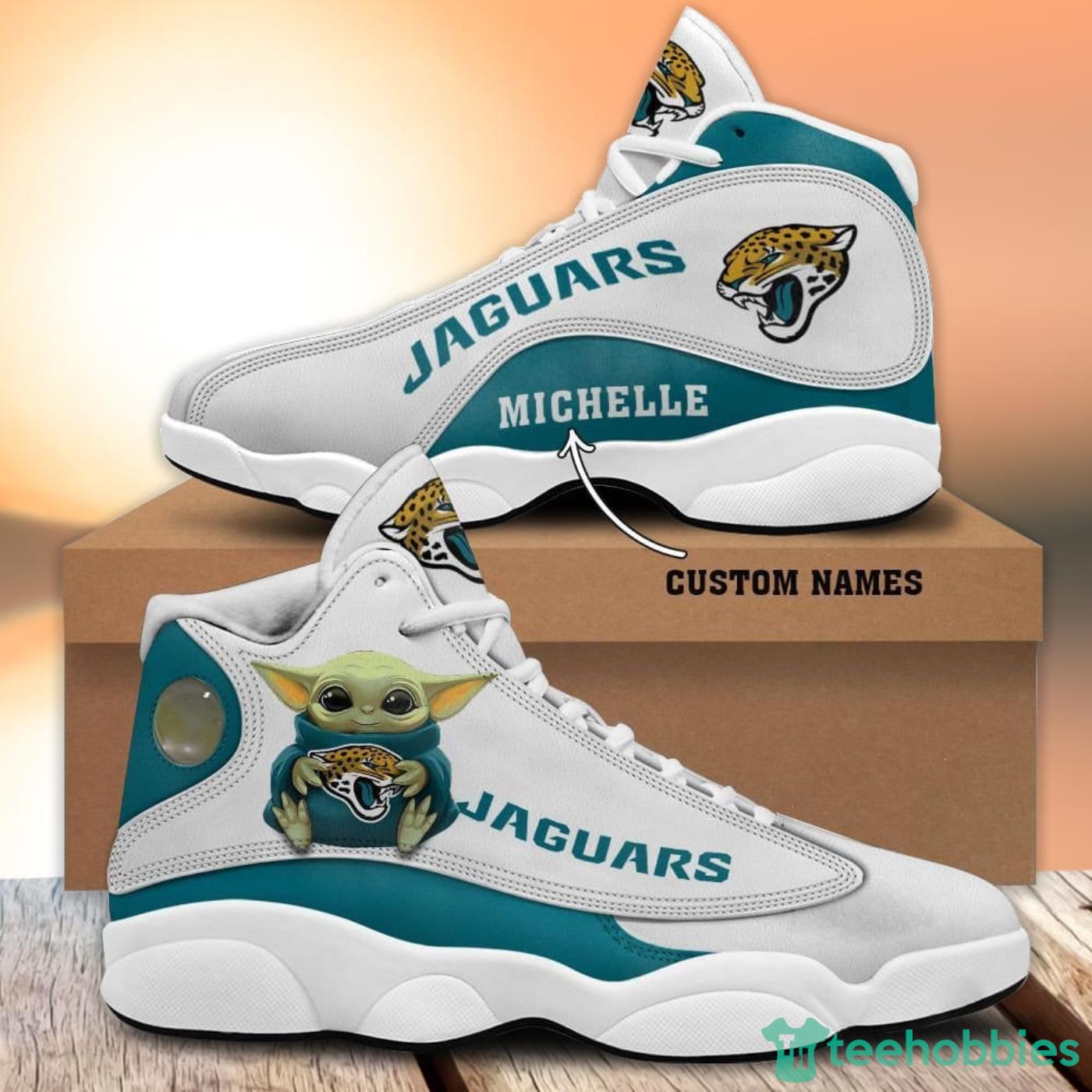 Jacksonville Jaguars Air Jordan 13 Sneakers Shoes For Fans