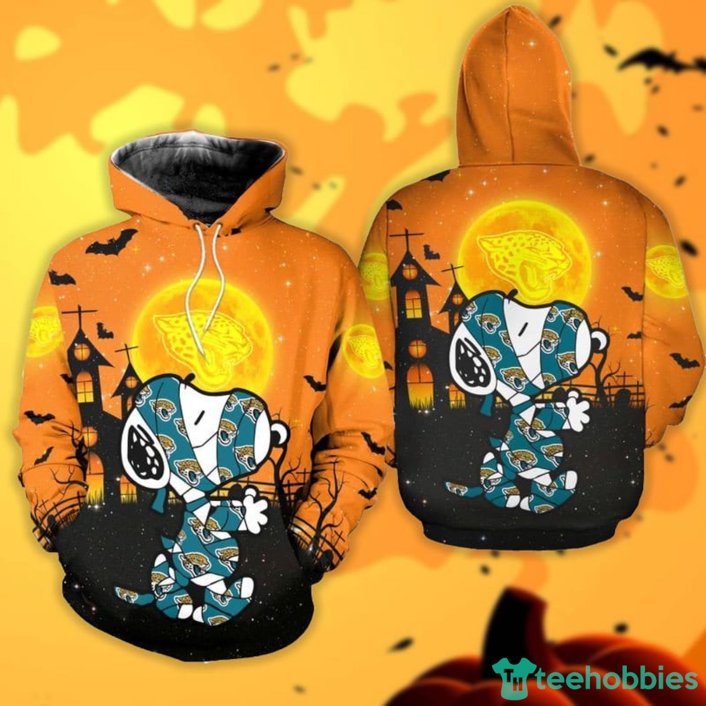 Jacksonville Jaguars Halloween 3D Hoodies Hooded Pocket Pullover