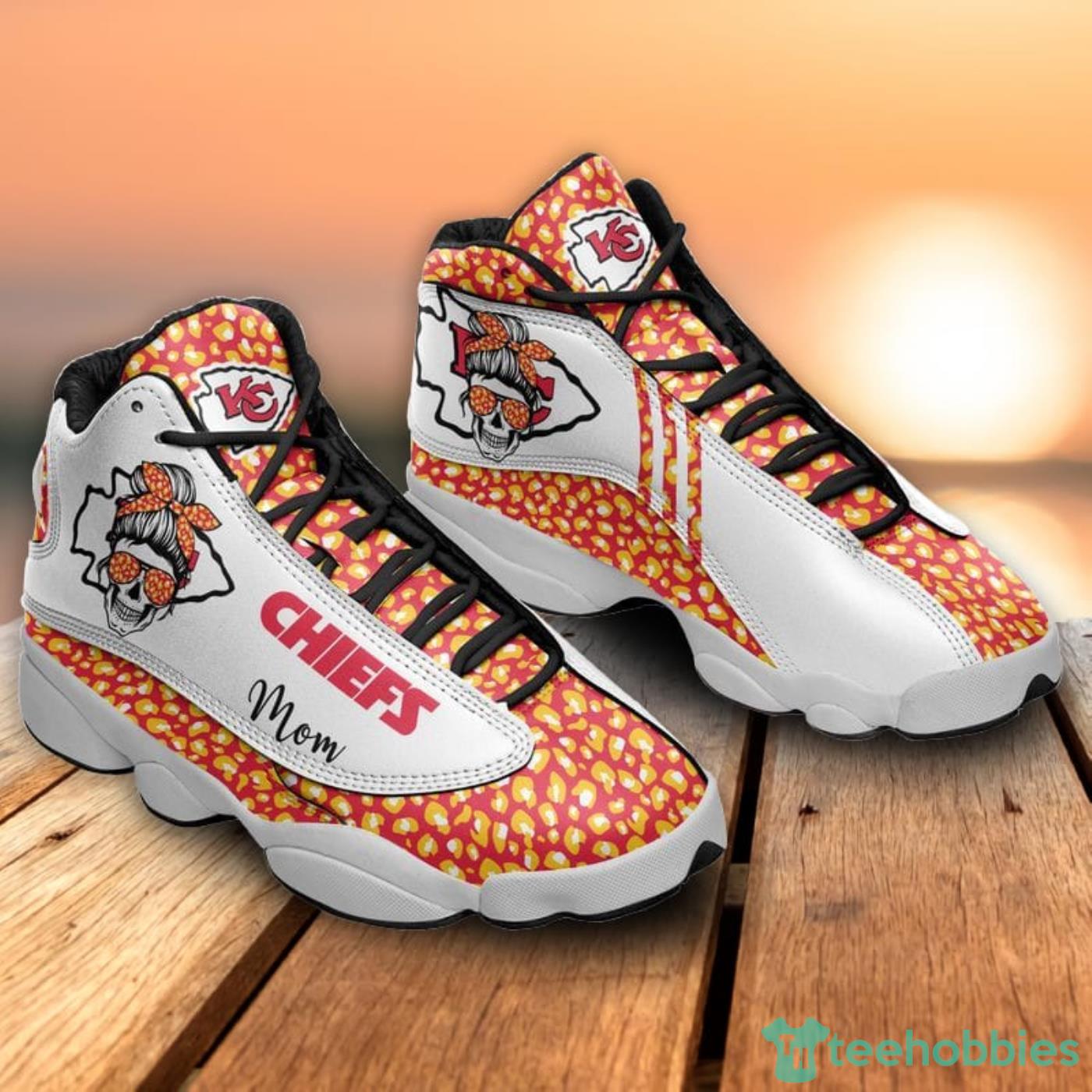 Kansas City Chiefs Mom Leopard Pattern Air Jordan 13 Shoes For Fans