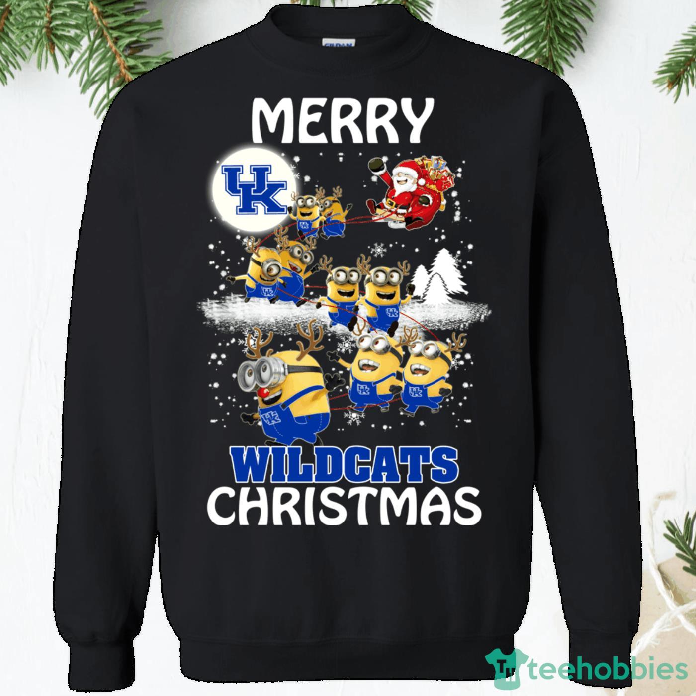 Kentucky Wildcats Minions Santa Claus Christmas Sweatshirt Product Photo 1