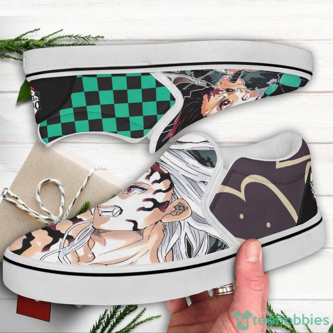 KNY Tanjiro vs Muzan Shoes Custom Anime Slip On Shoes Product Photo 4 KNY Tanjiro vs Muzan Shoes Custom Anime Slip On Shoes Product Photo 4