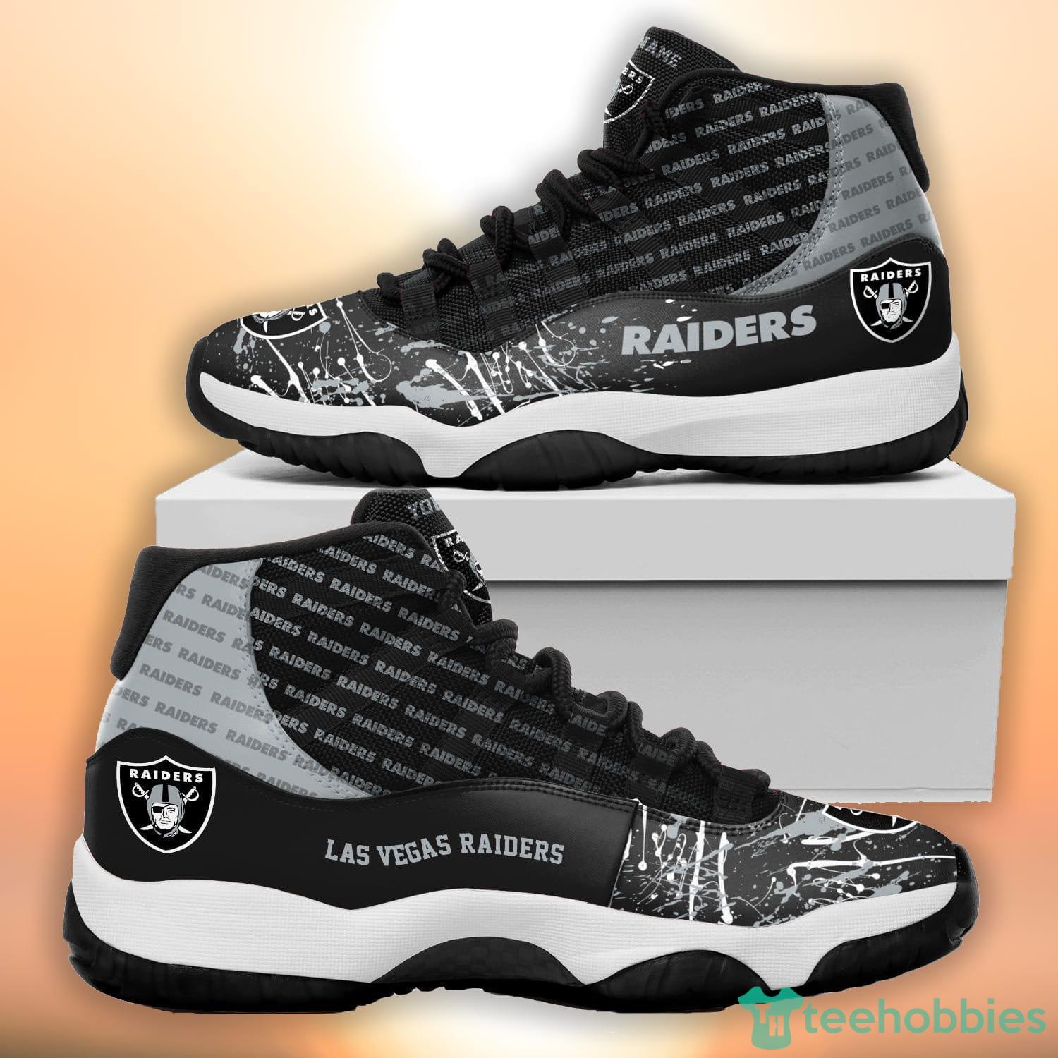 Las Vegas Raiders Personalized Air Jordan 4 Sneaker - Inktee Store