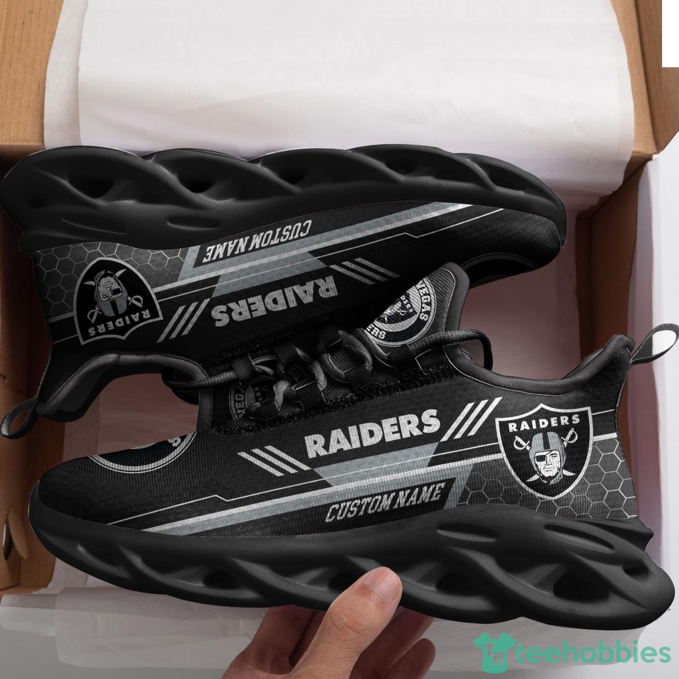 Las Vegas Raiders Emblematic Custom Name Chunky Sneaker AOP Gift Fans Max  Soul Shoes - YesItCustom