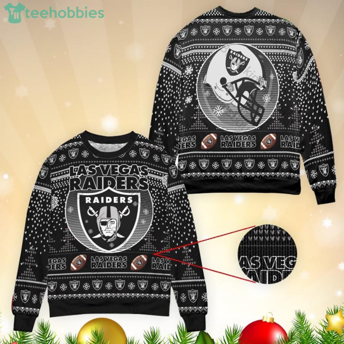 Las Vegas Raiders Fans Ugly Christmas Sweater Product Photo 1