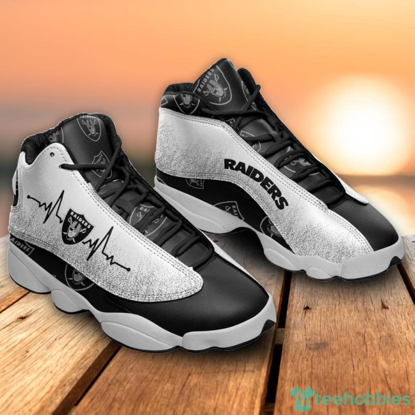 Las Vegas Raiders Team Custom Name Air Jordan 13 Shoes For Fans