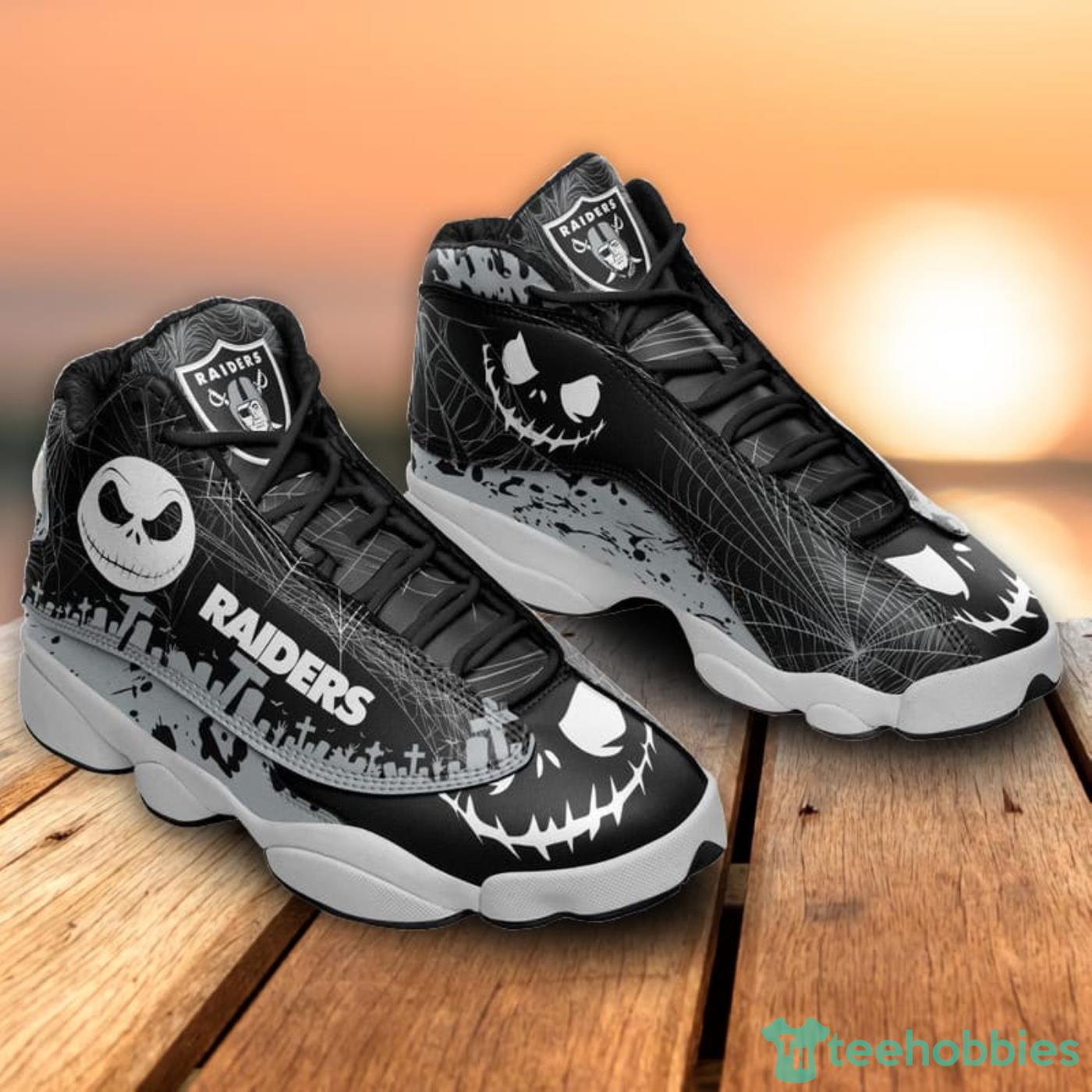 Las Vegas Raiders Skull Air Jordan 13 Sneakers Shoes